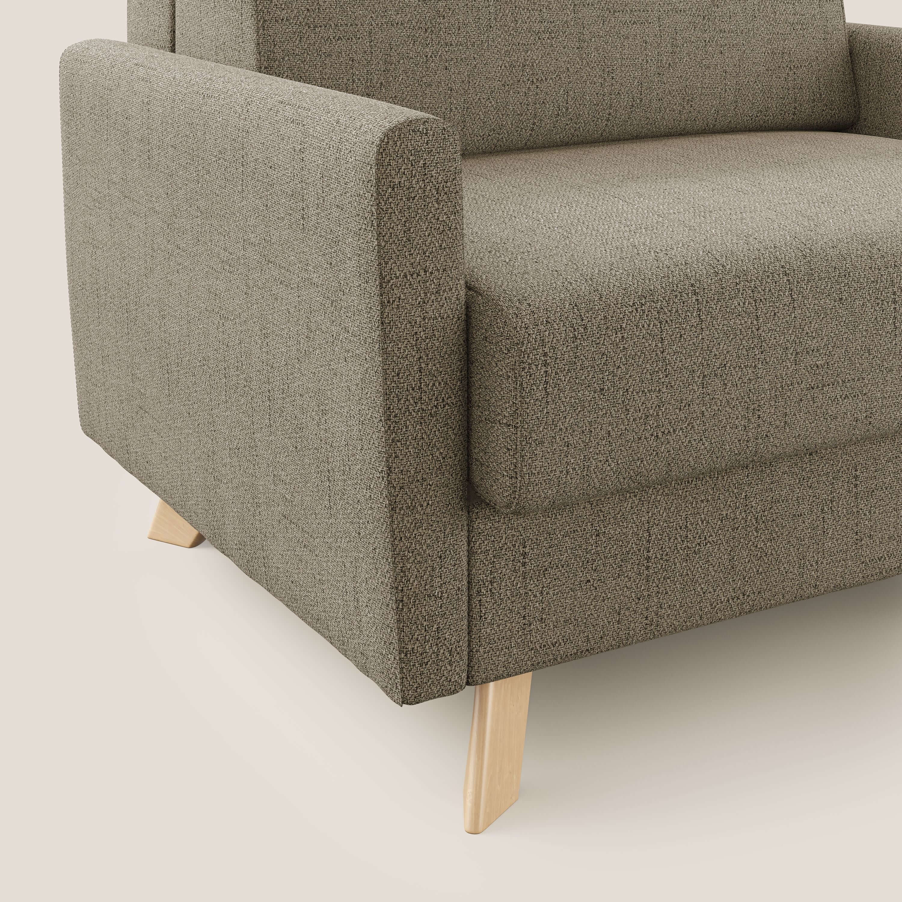 Edgar poltrona letto in tessuto felis impermeabile T03 marrone - divani.store