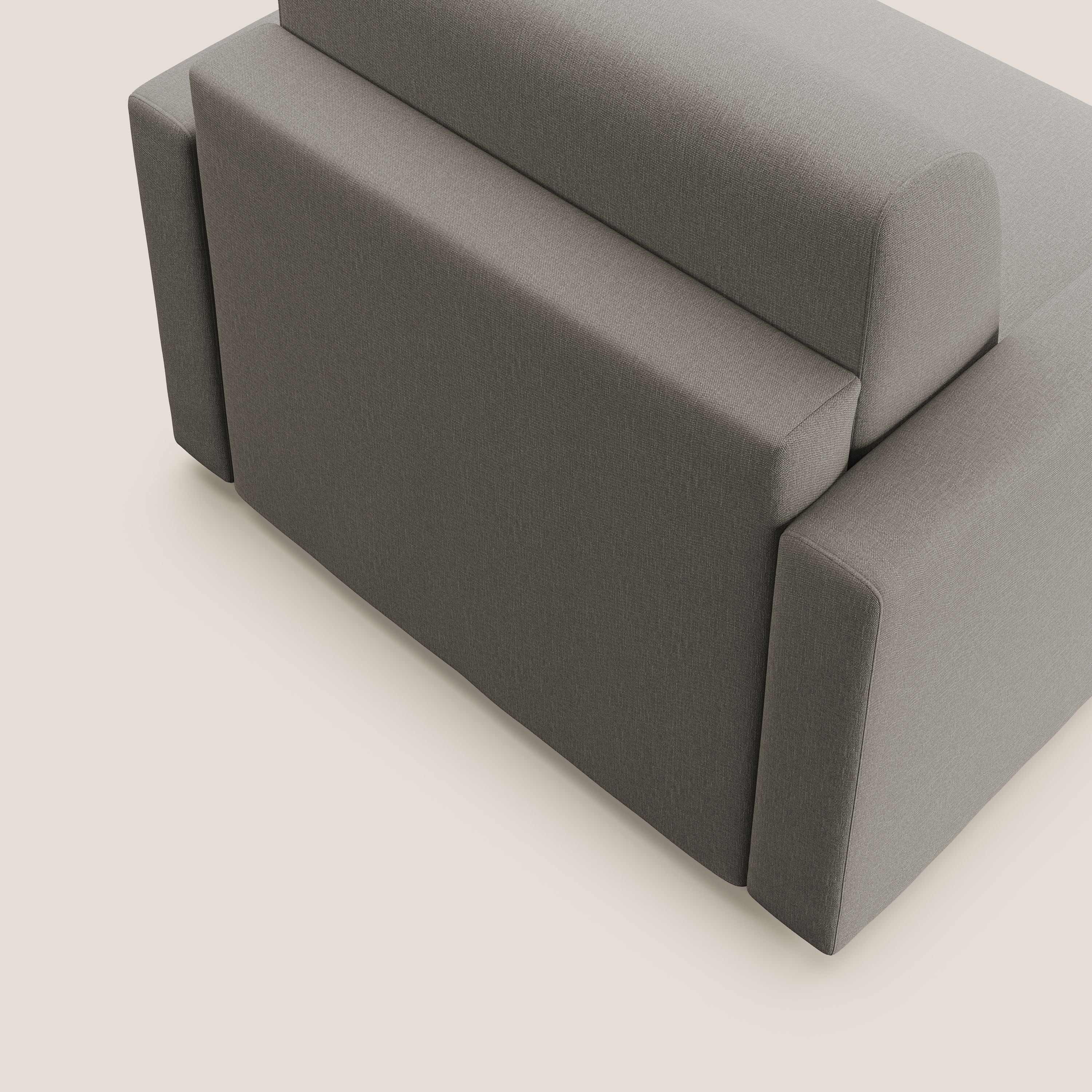 Chris poltrona letto in tessuto impermeabile T13 tortora - divani.store