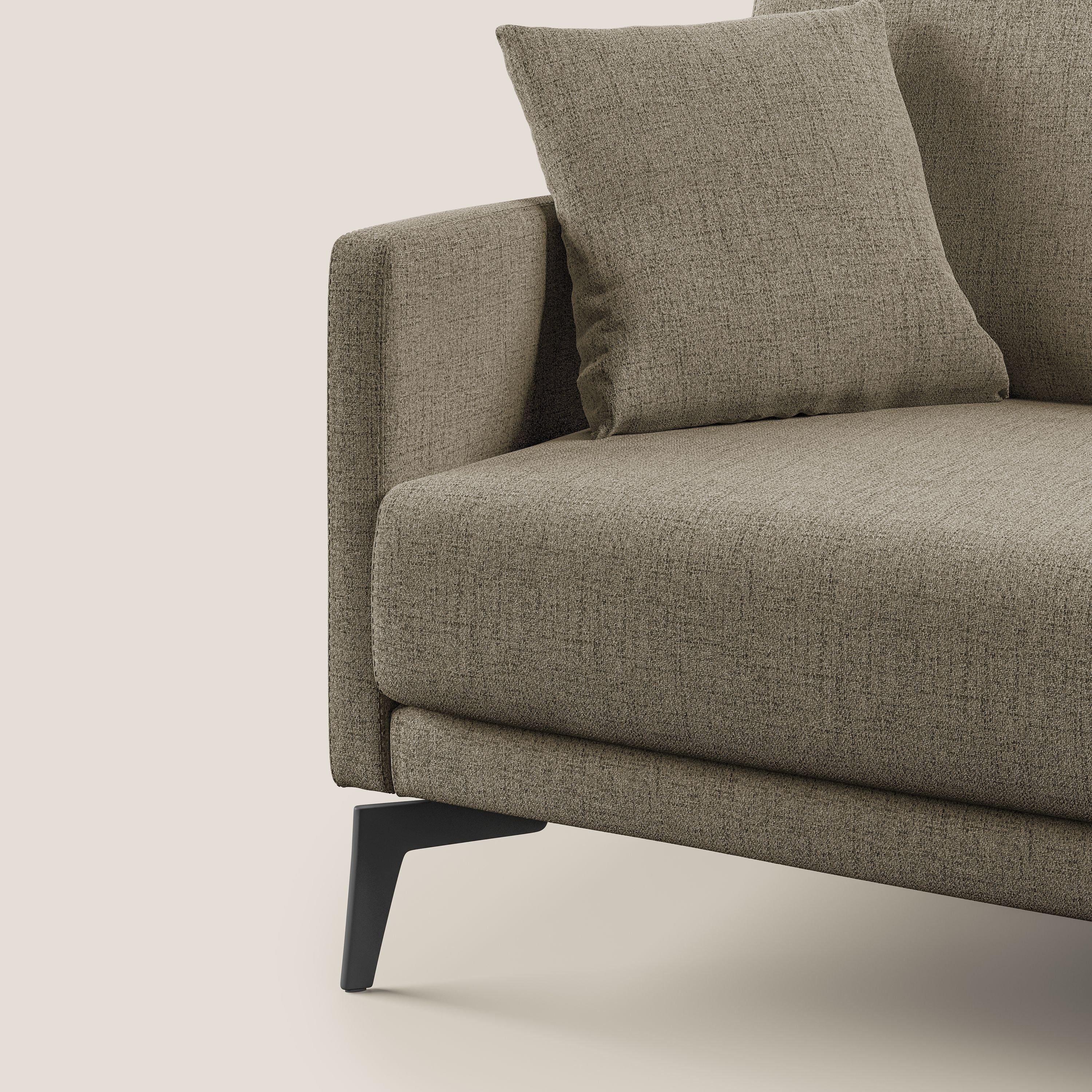 Saturno divano moderno in tessuto morbido impermeabile T03 marrone - divani.store