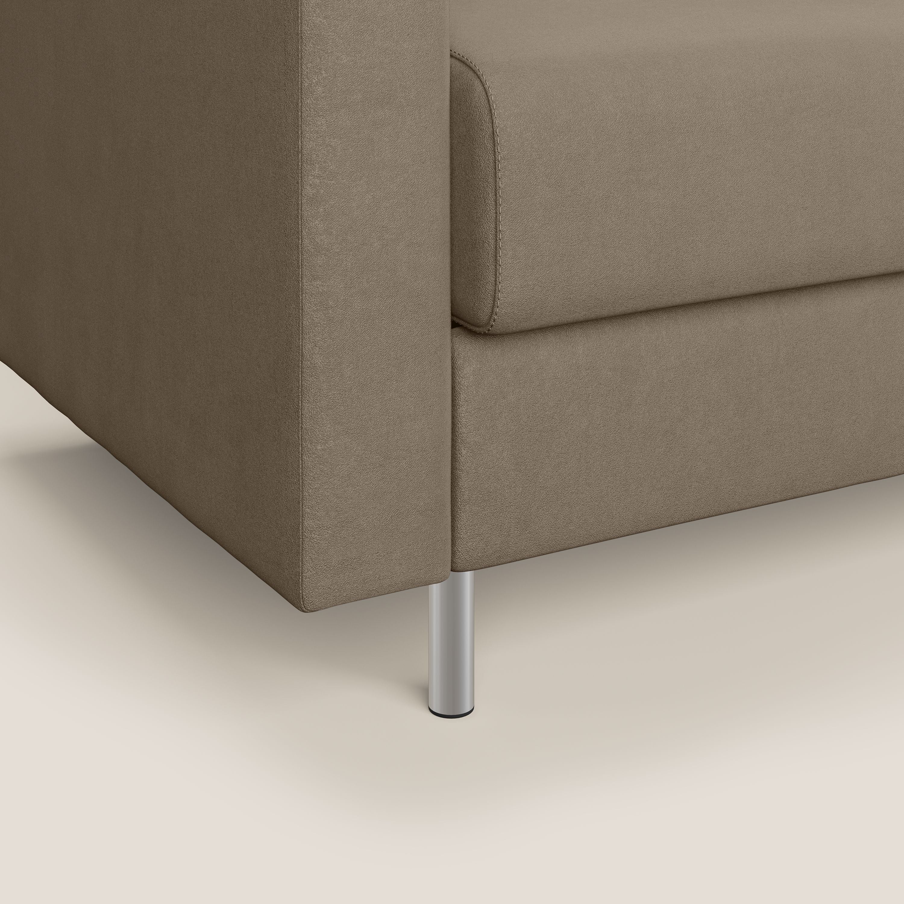 Megan poltrona letto in microfibra smacchiabile T11 marrone - divani.store