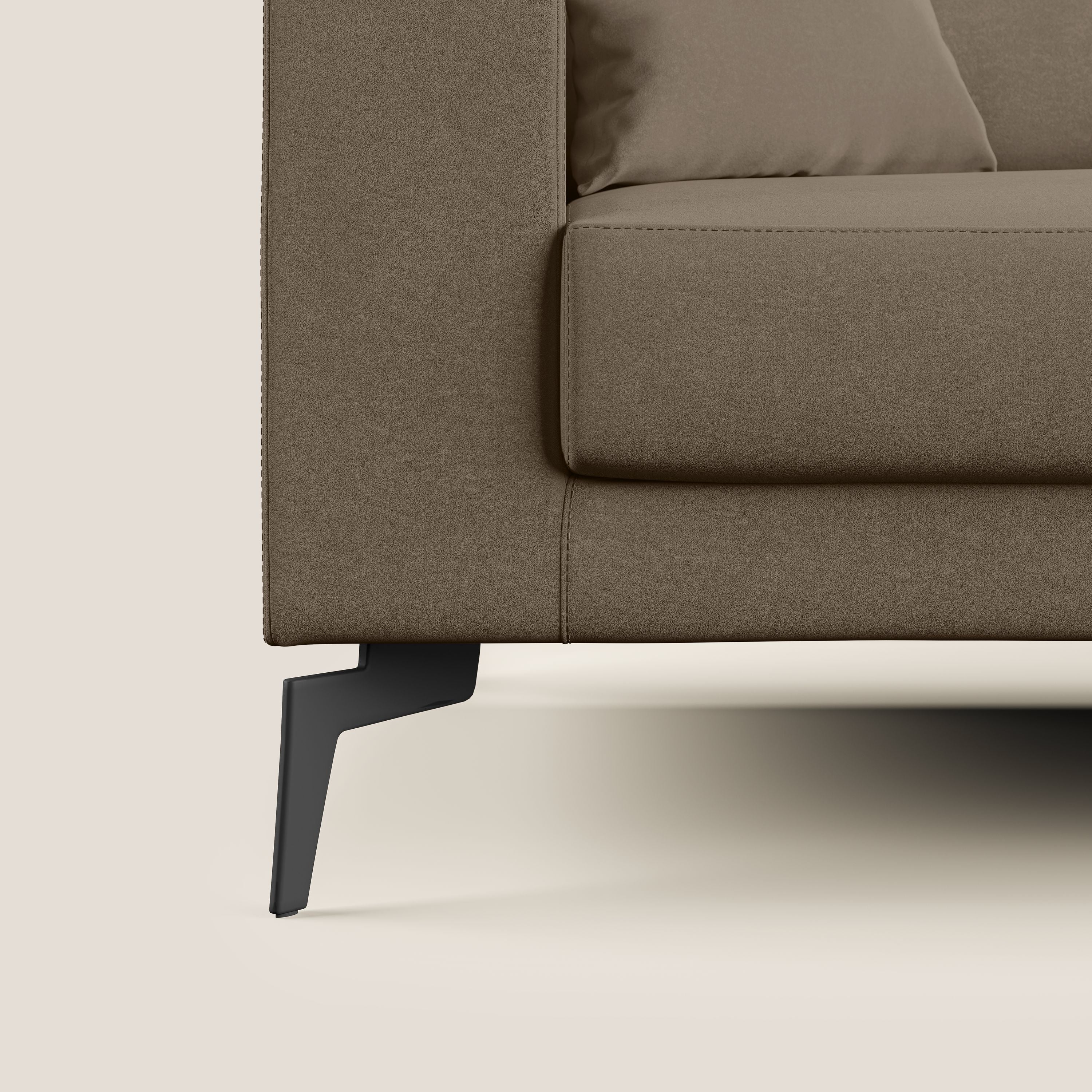 Prestige divano moderno in microfibra smacchiabile T11 marrone - divani.store