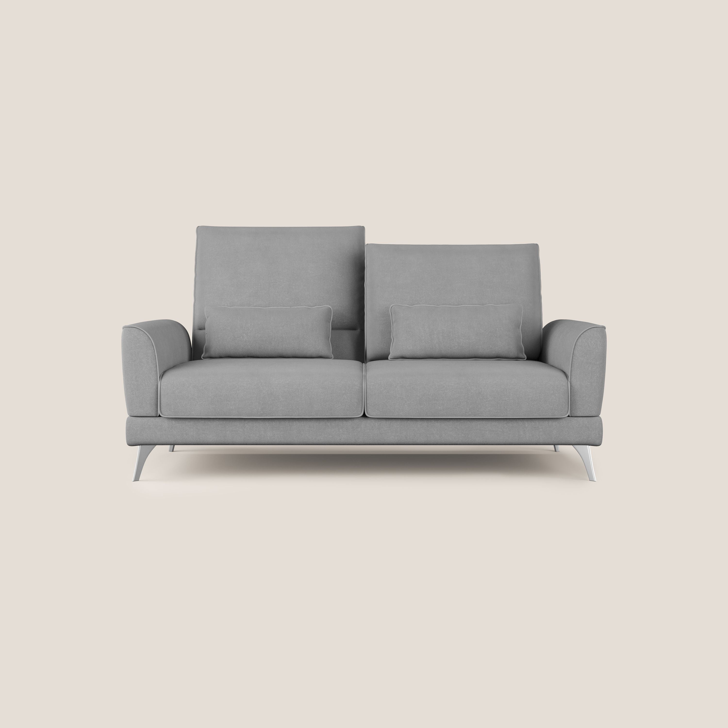 Tommy Divano relax con schienali traslanti in microfibra smacchiabile T11 grigio - divani.store