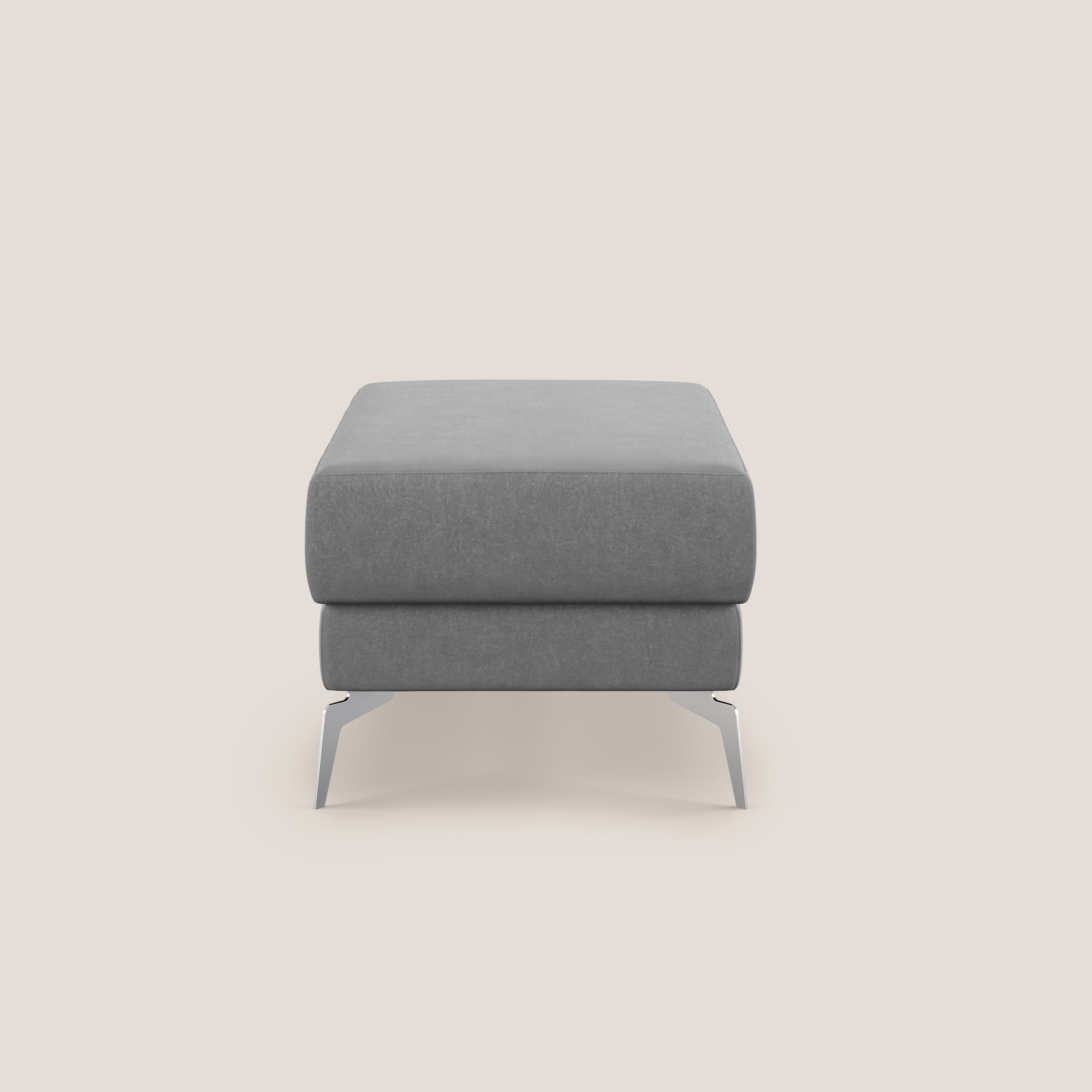 Star Pouf con piedini alti in microfibra impermeabile T11 grigio - divani.store