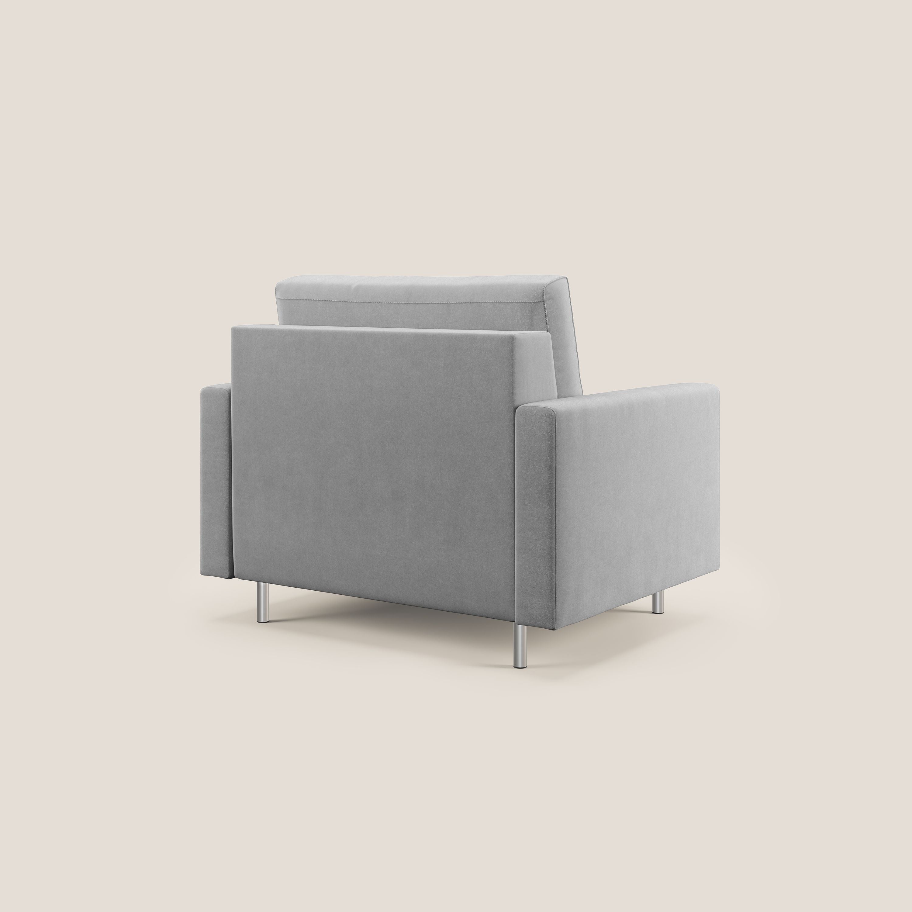 Megan poltrona letto in microfibra smacchiabile T11 grigio - divani.store