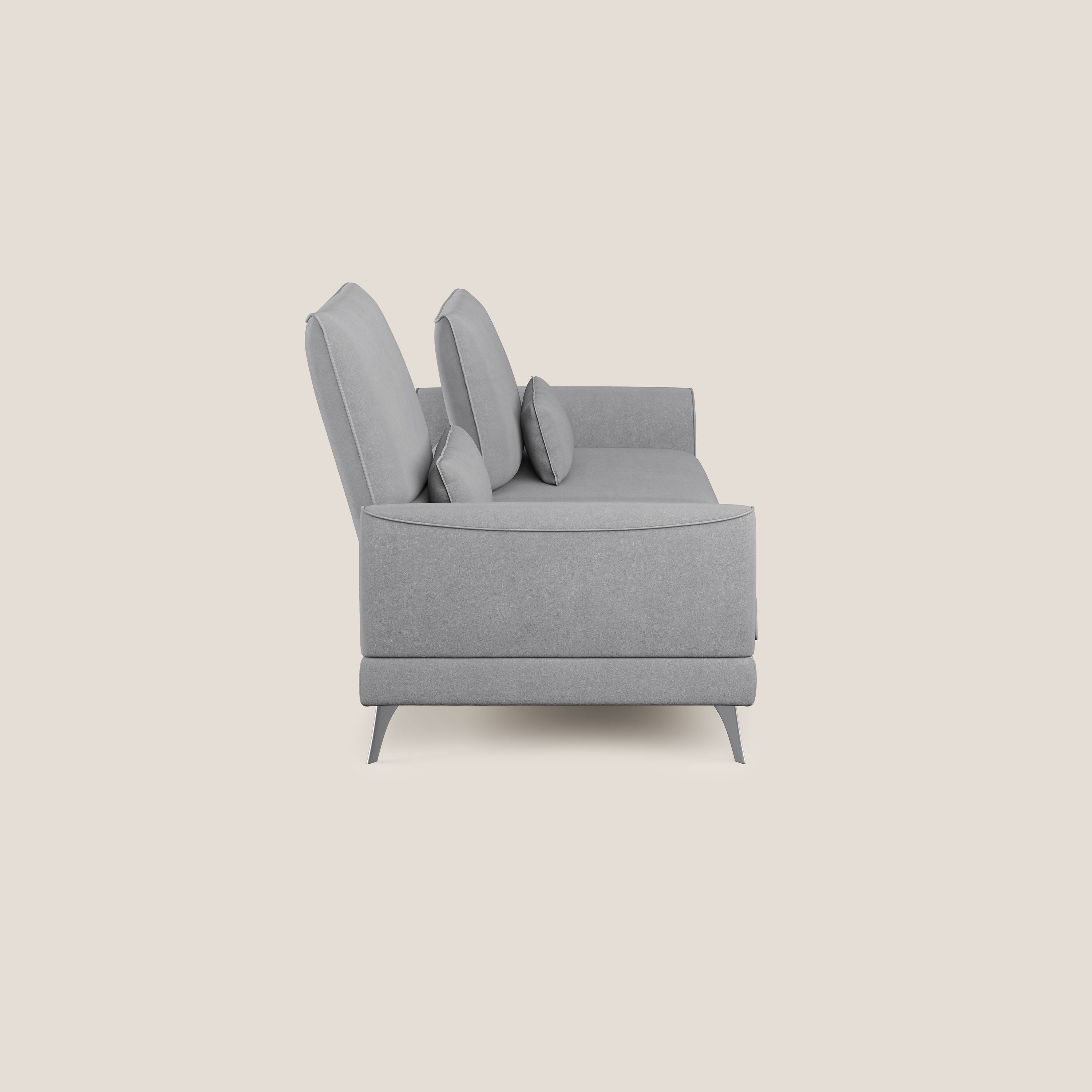 Tommy Divano relax con schienali traslanti in microfibra smacchiabile T11 grigio - divani.store
