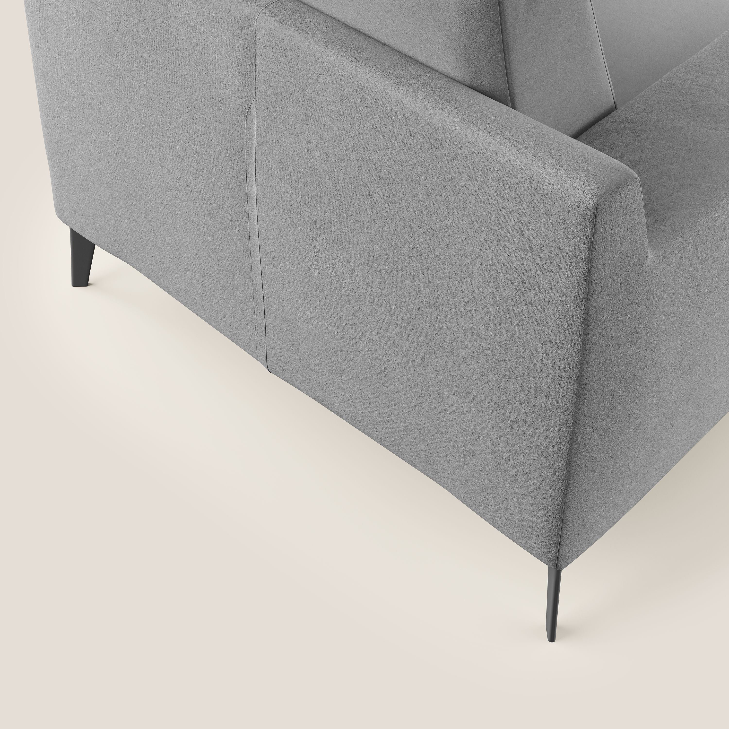 Prestige poltroncina moderna in microfibra smacchiabile T11 grigio - divani.store