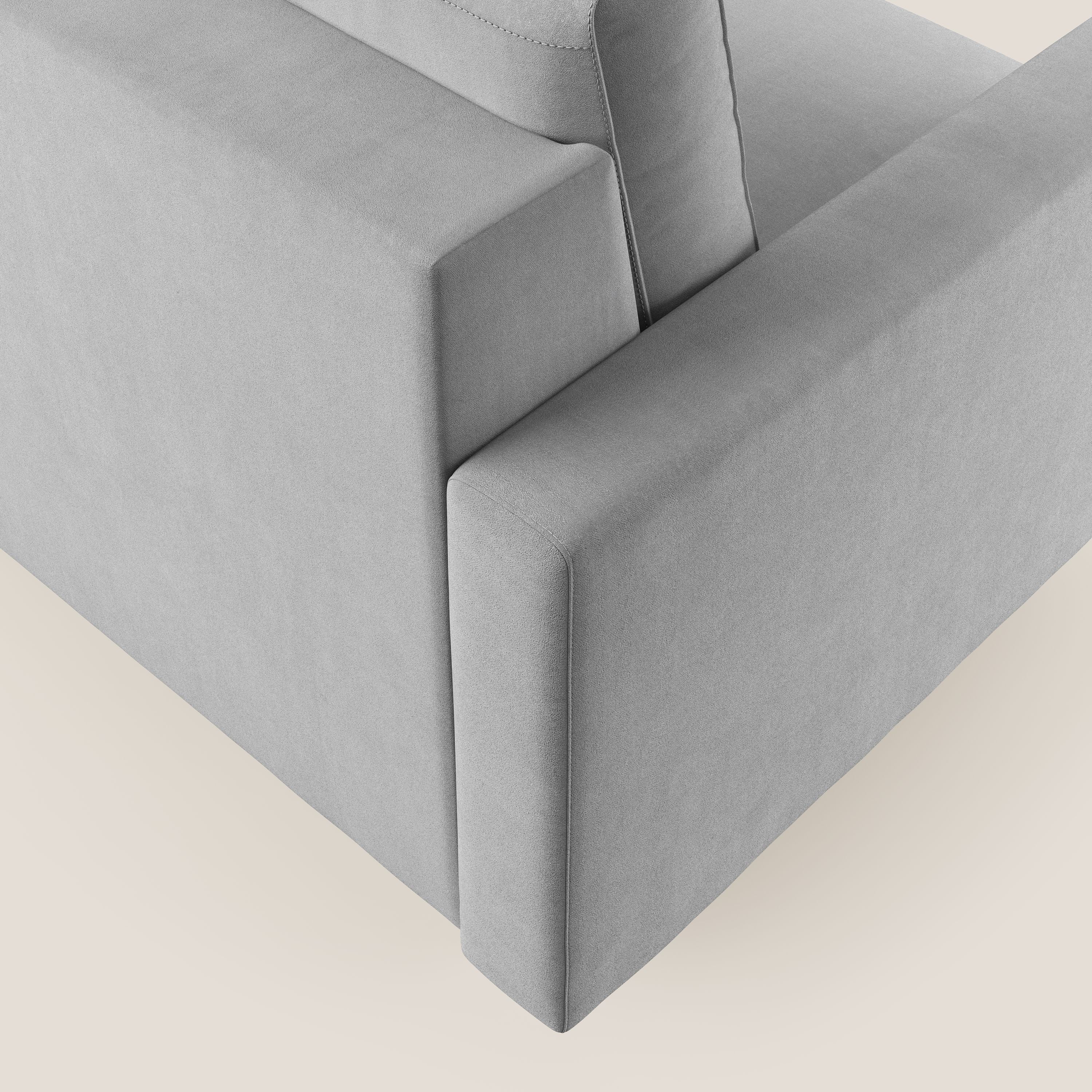 Megan poltrona letto in microfibra smacchiabile T11 grigio - divani.store