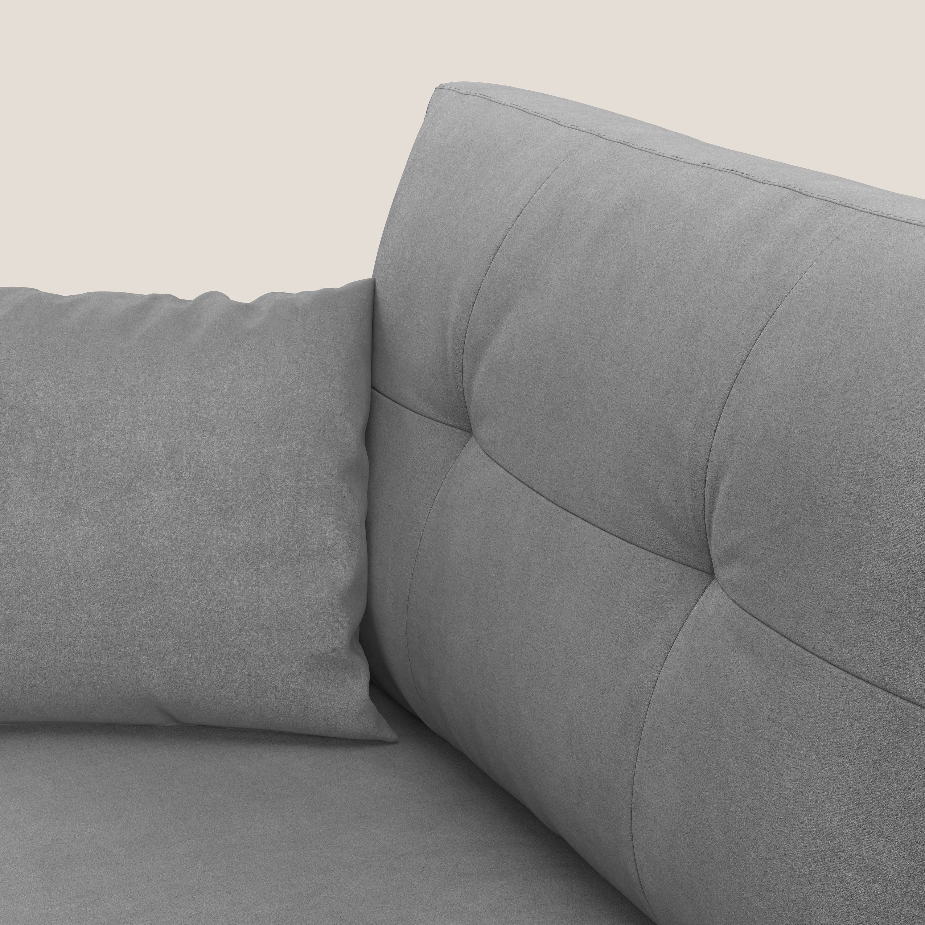 Megan divano letto matrimoniale in microfibra smacchiabile T11 grigio - divani.store