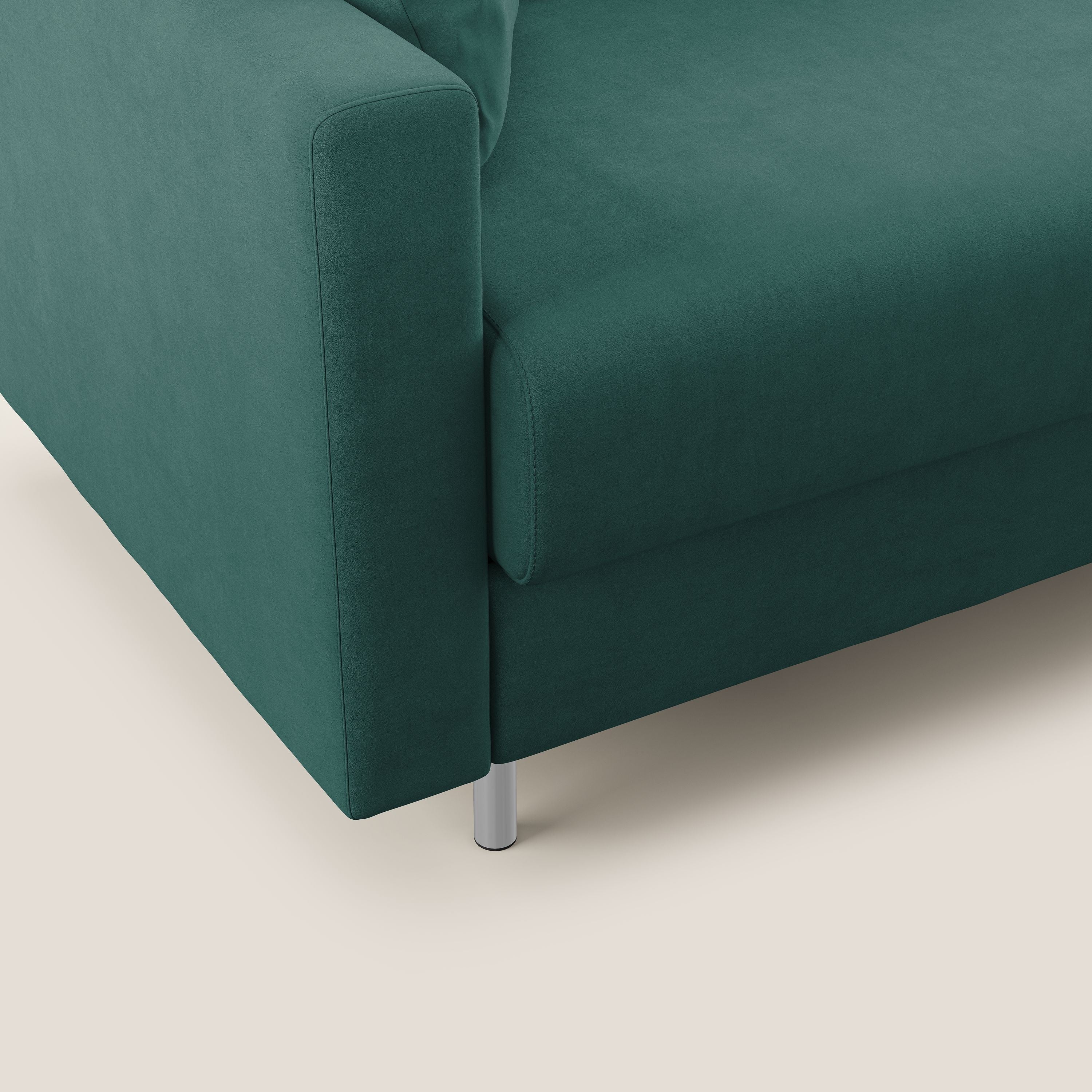 Megan divano letto matrimoniale in microfibra smacchiabile T11 petrolio - divani.store