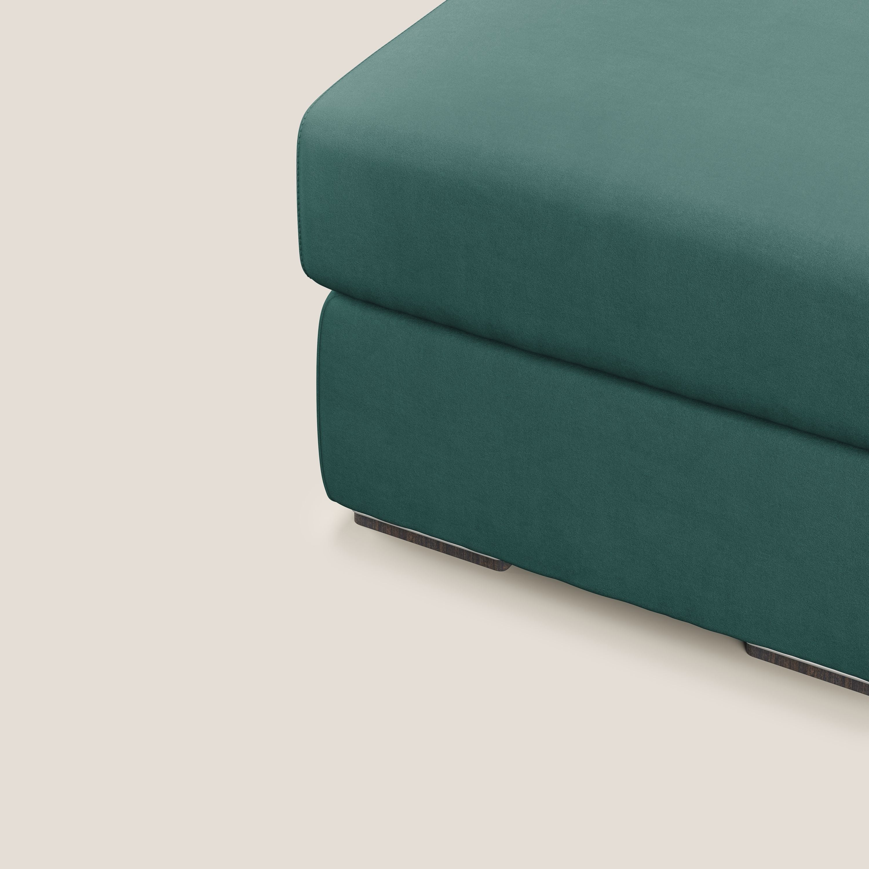 Sun pouf apribile contenitore in microfibra smacchiabile T11 petrolio - divani.store