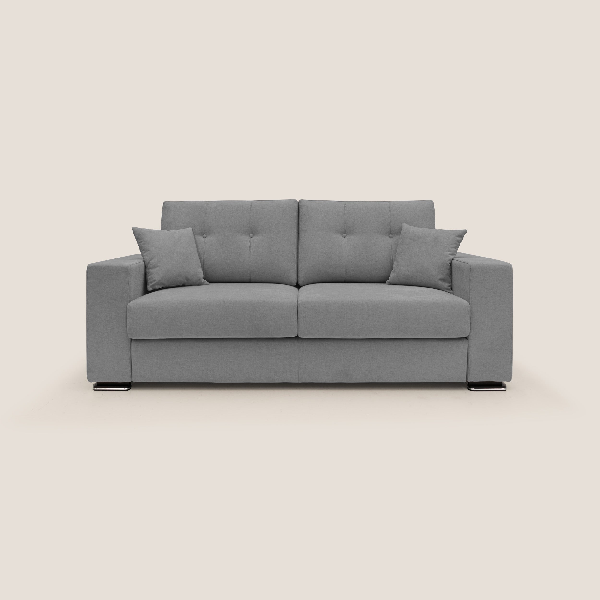 Giove divano in morbido tessuto impermeabile T02 grigio - divani.store