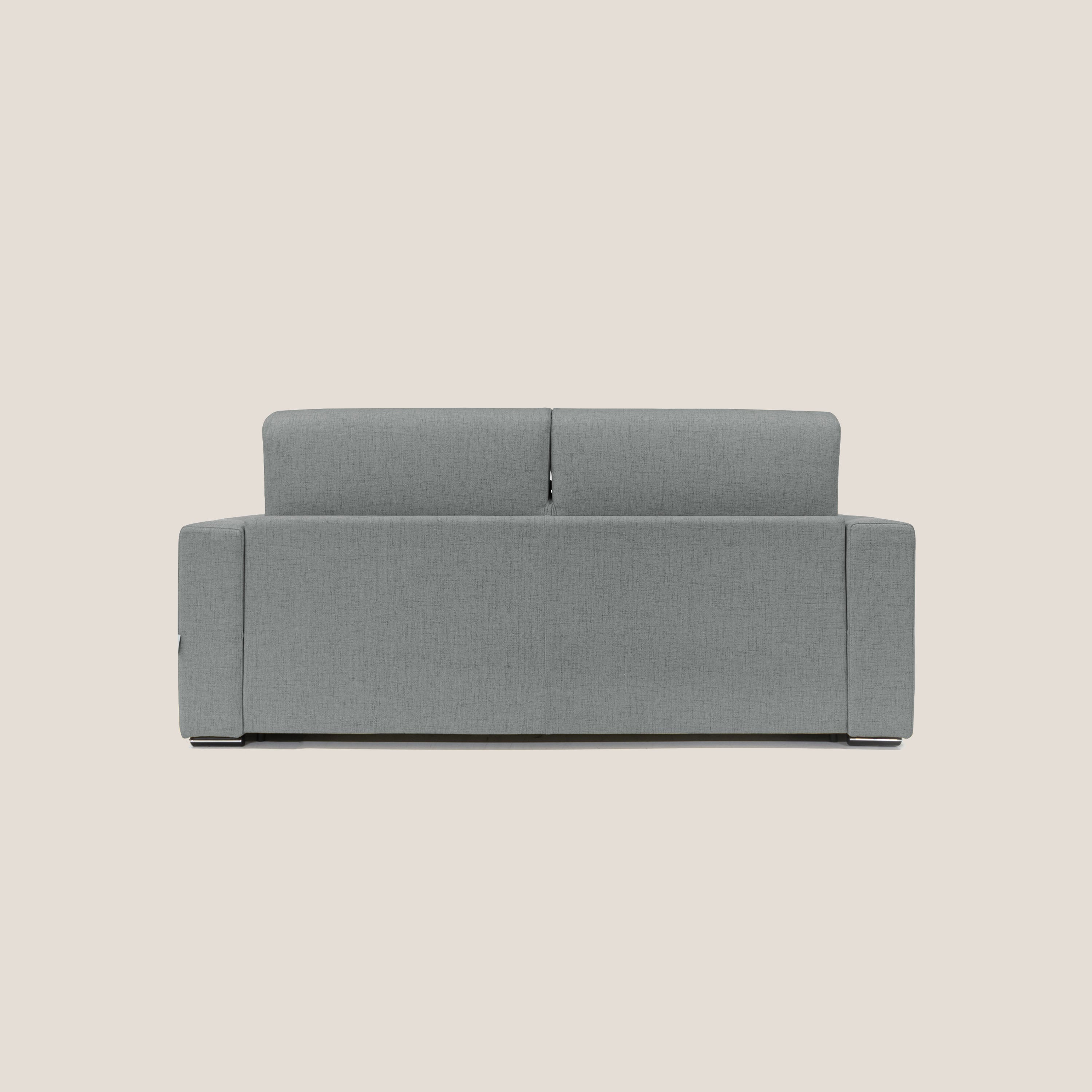 Nixon Divano letto matrimoniale con materasso 20 cm in tessuto impermeabile T03 grigio - divani.store