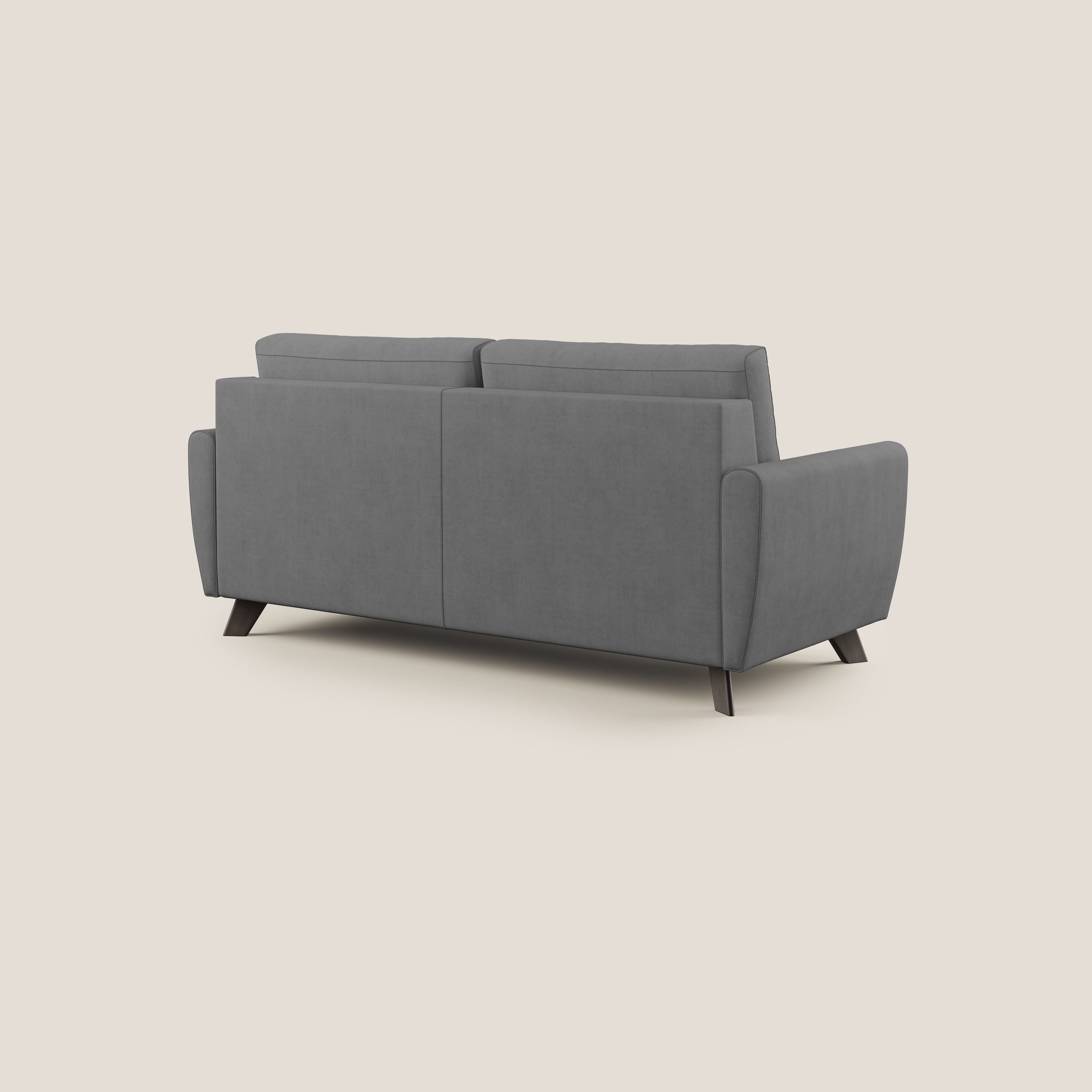 Callisto Divano letto matrimoniale in tessuto morbido impermeabile T02 grigio - divani.store