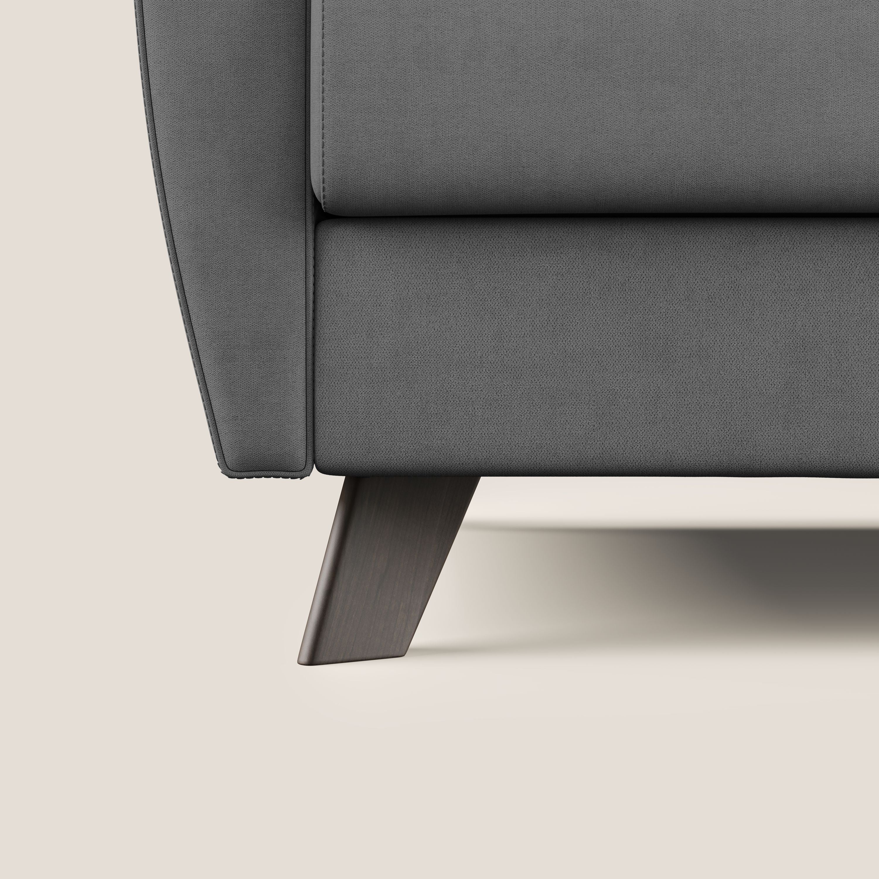 Callisto Divano letto matrimoniale in tessuto morbido impermeabile T02 grigio - divani.store