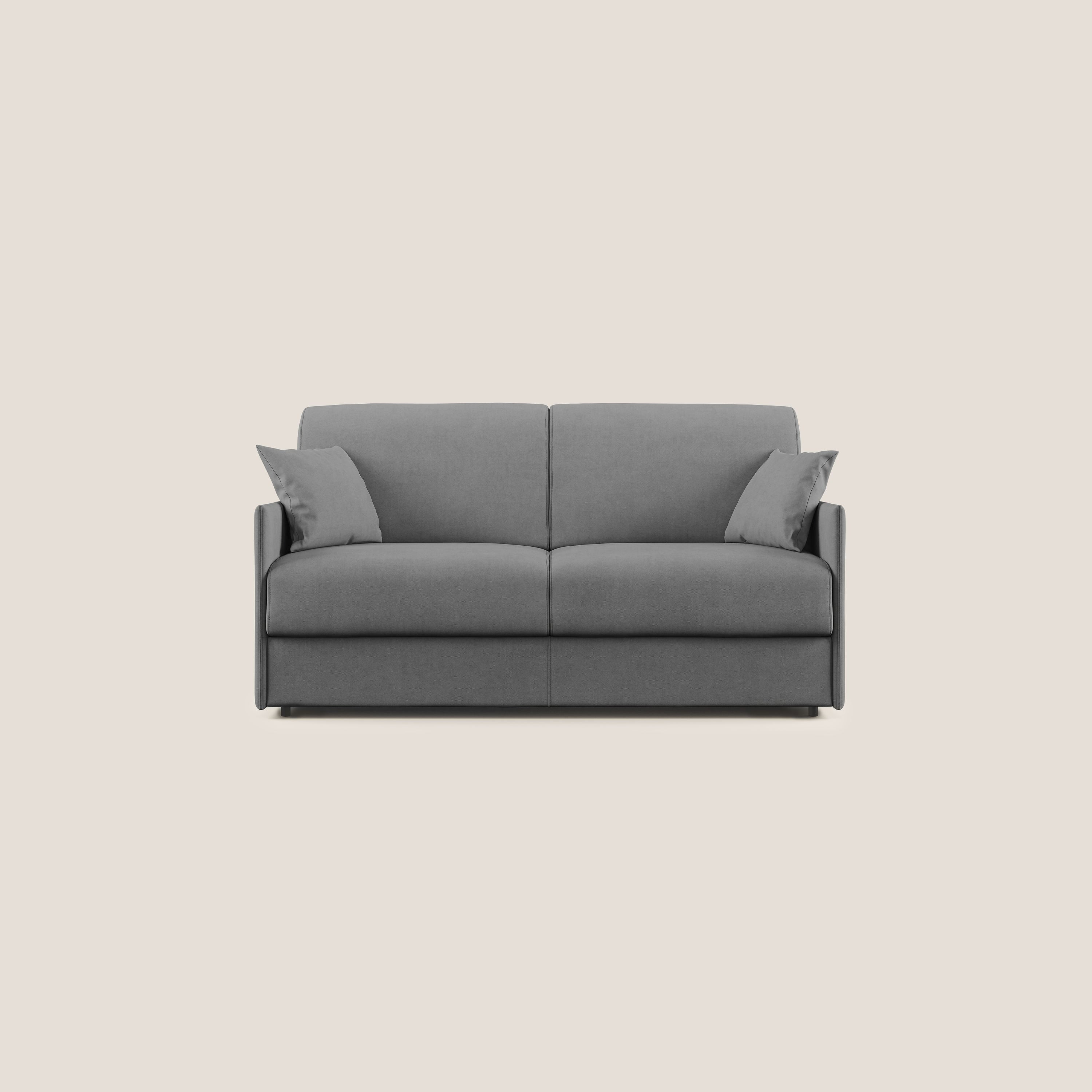 Evans Divano letto in morbido tessuto impermeabile T02 grigio - divani.store