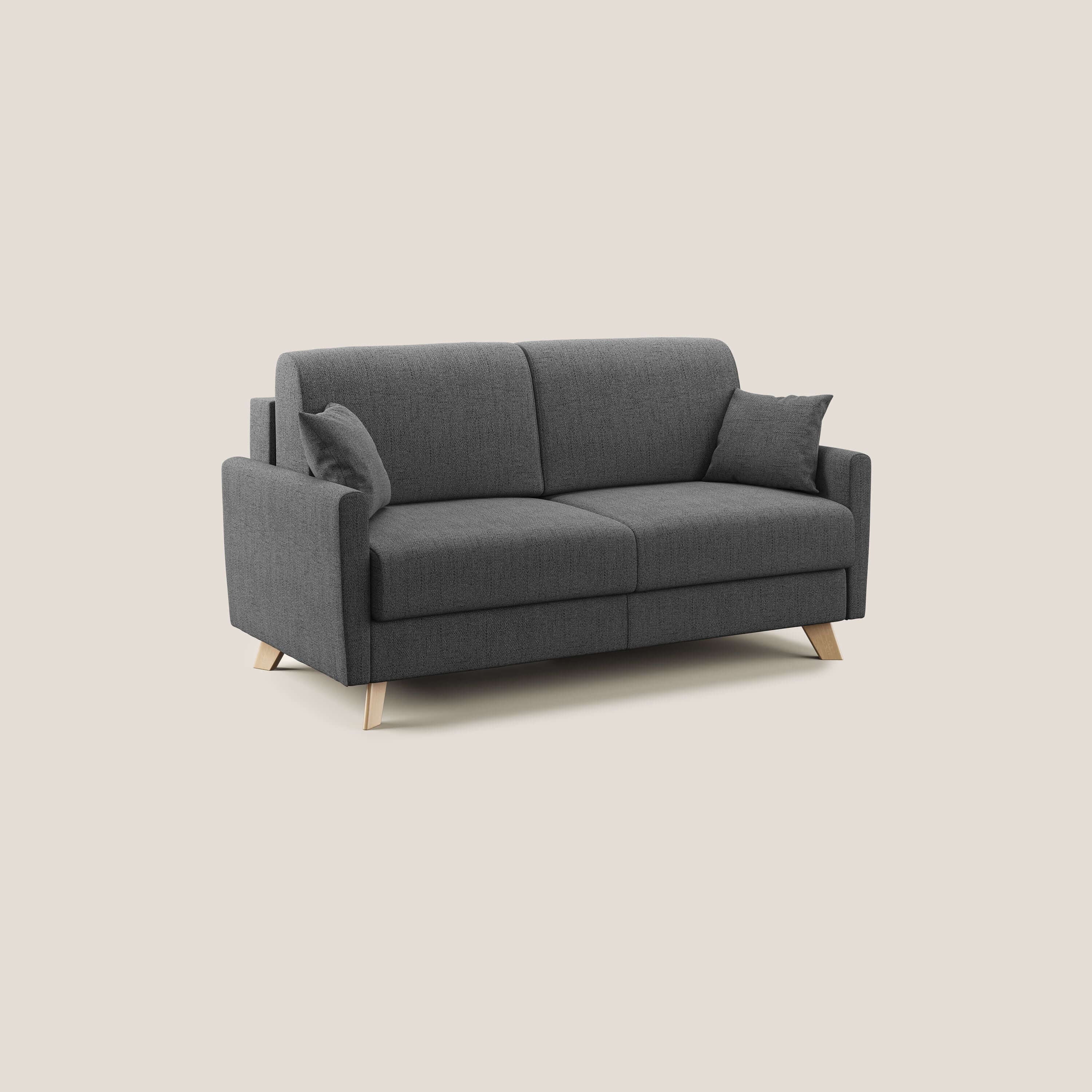 Edgar divano letto matrimoniale in tessuto felis impermeabile T03 grigio - divani.store