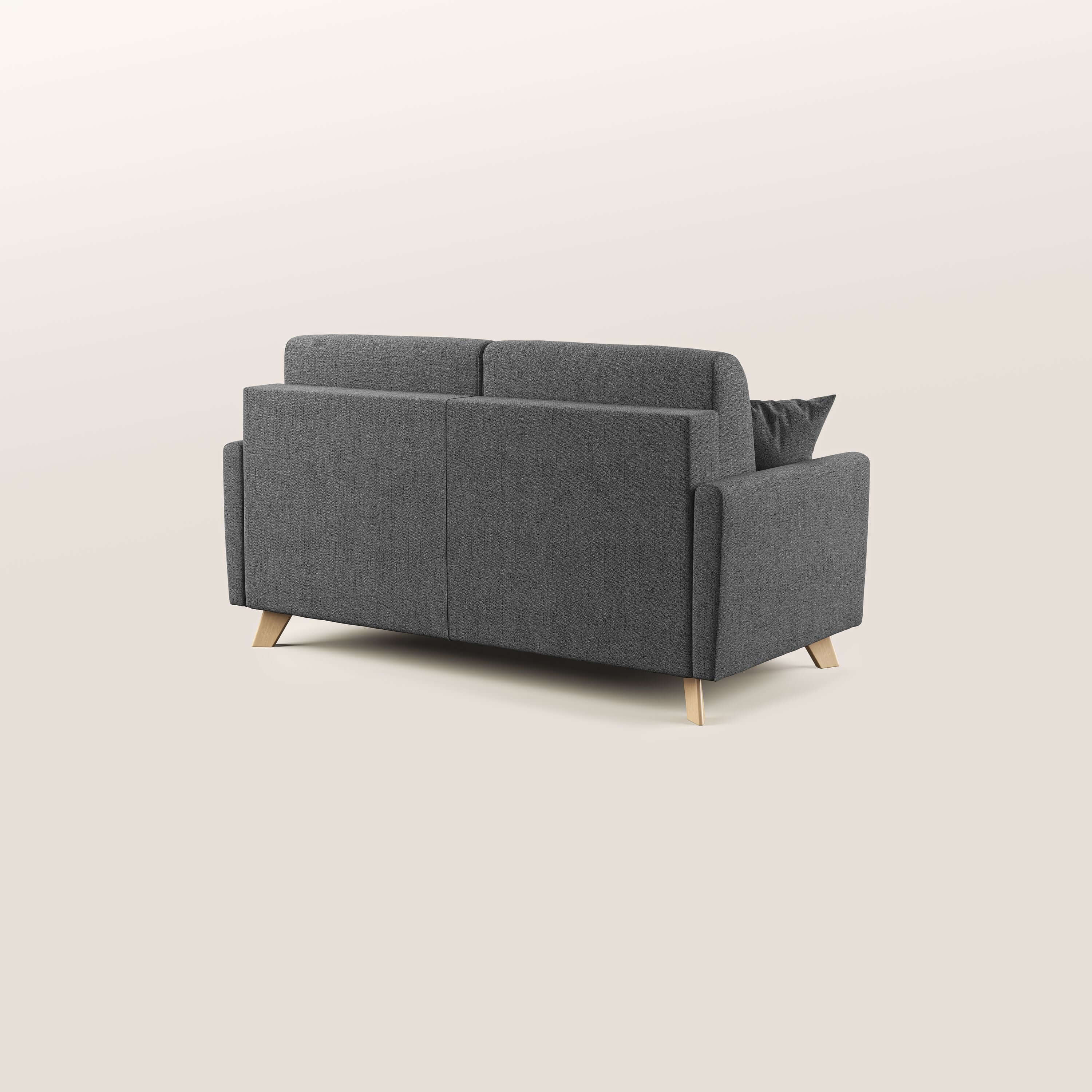 Edgar divano letto matrimoniale in tessuto felis impermeabile T03 grigio - divani.store