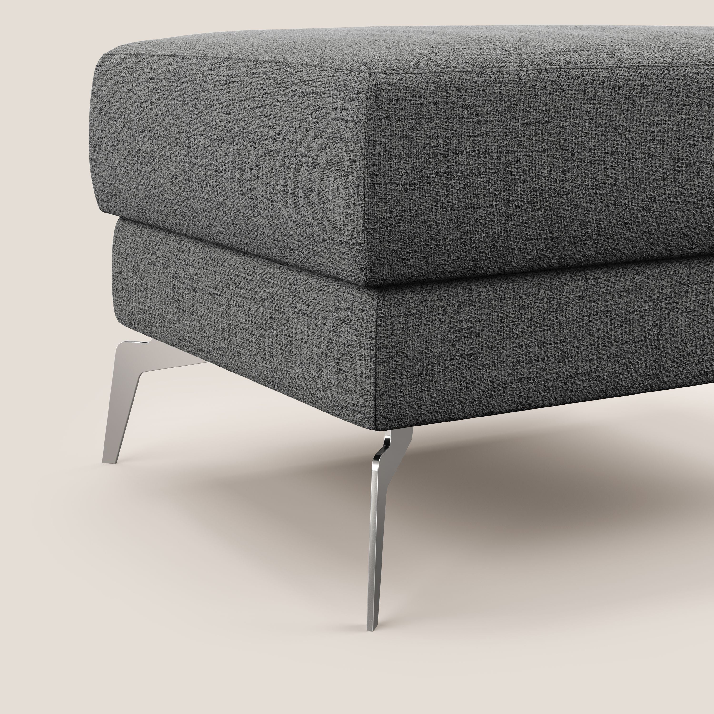 Star Pouf con piedini alti in tessuto impermeabile fiammato T03 grigio - divani.store