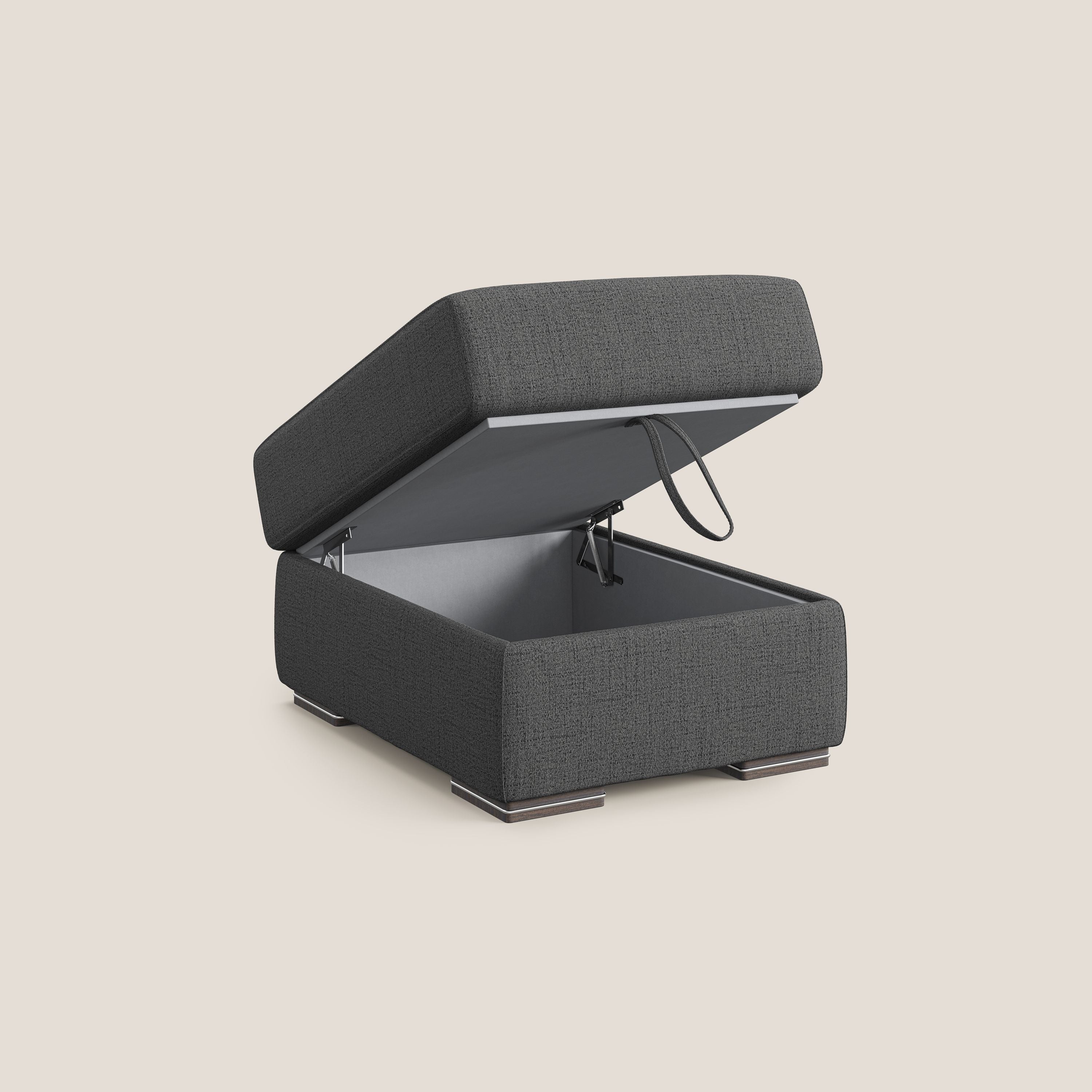 Sun pouf apribile contenitore in tessuto impermeabile fiammato T03 grigio - divani.store