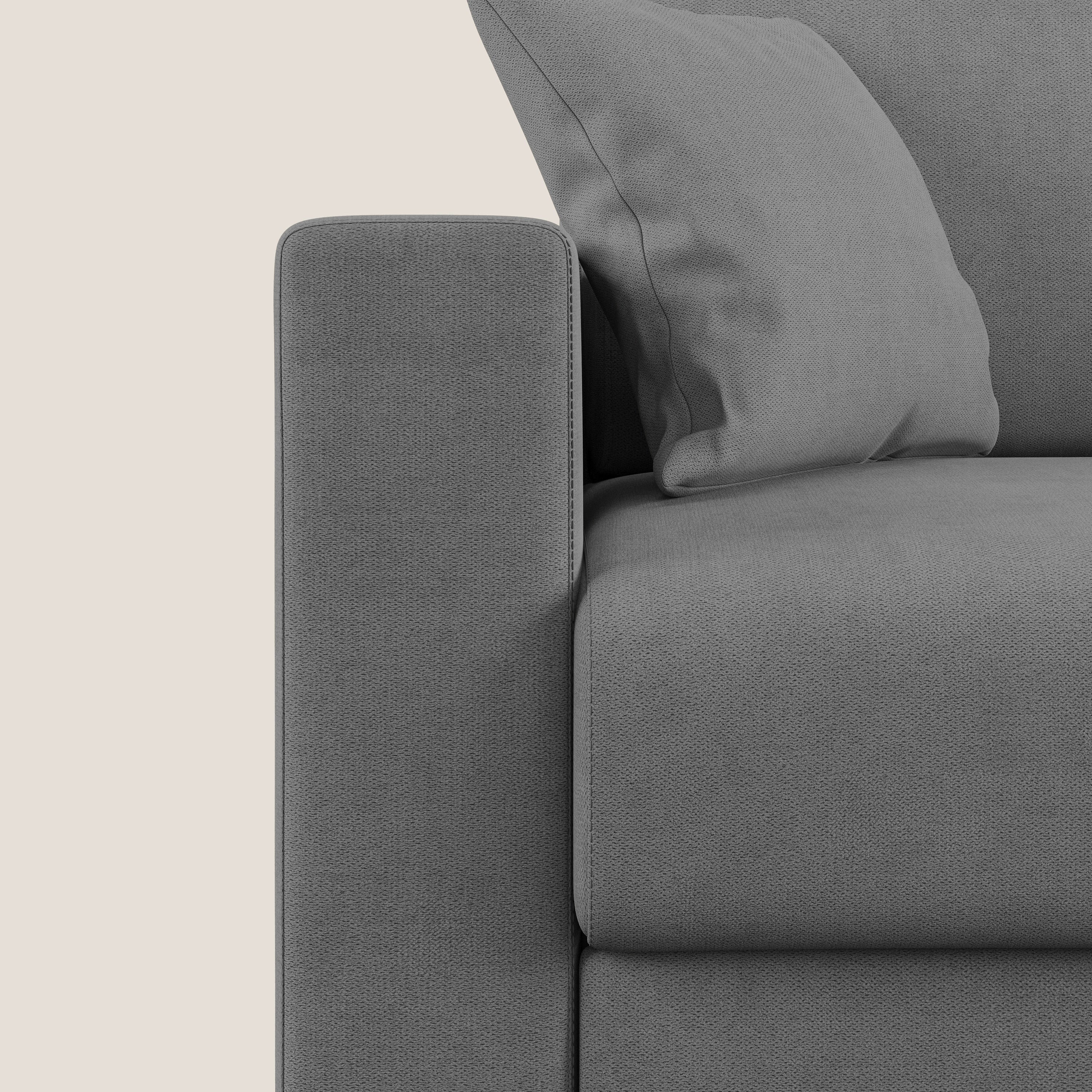 Kafka divano letto matrimoniale in morbido tessuto impermeabile T02 grigio - divani.store