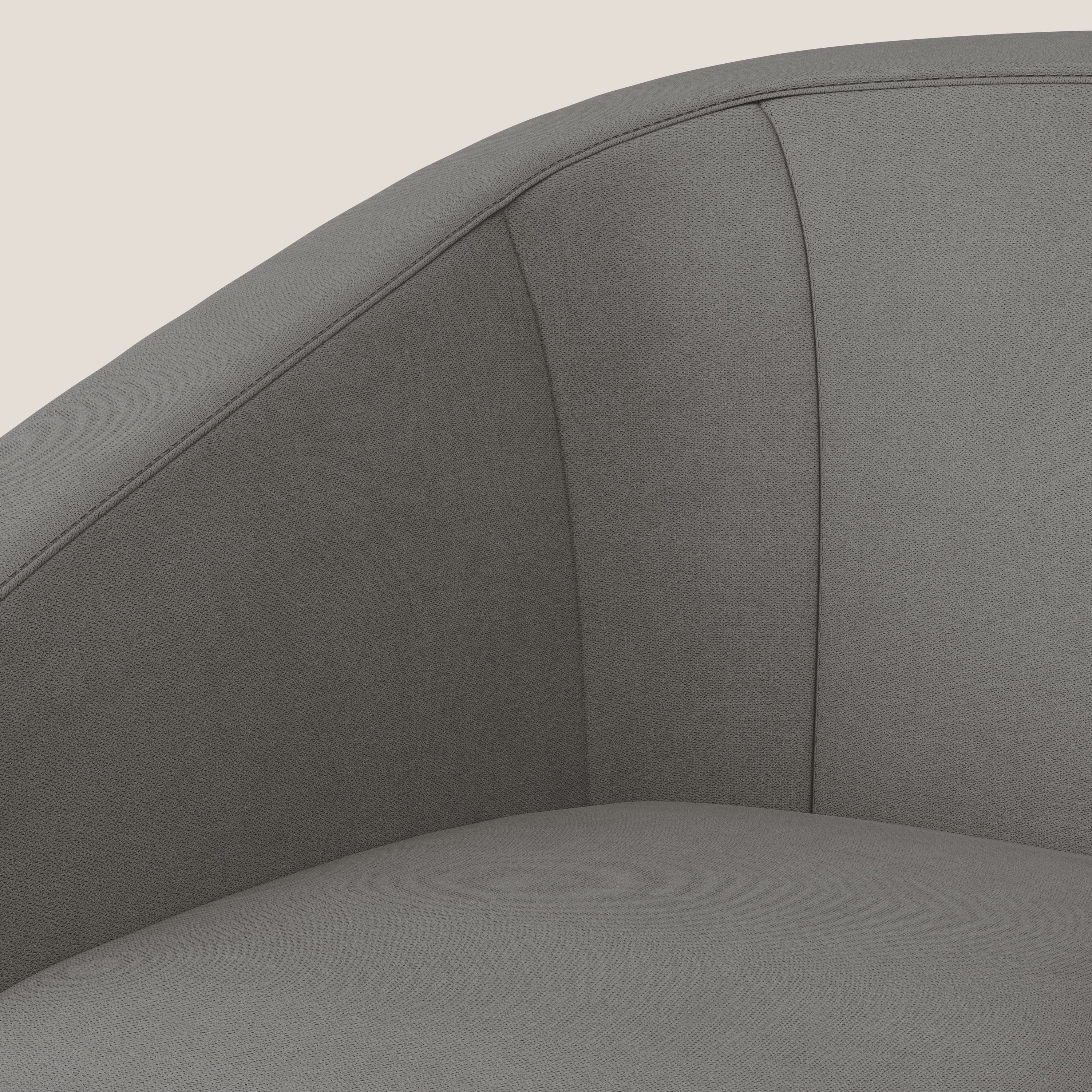 Pandora Poltroncina in tessuto morbido impermeabile T02 grigio - divani.store