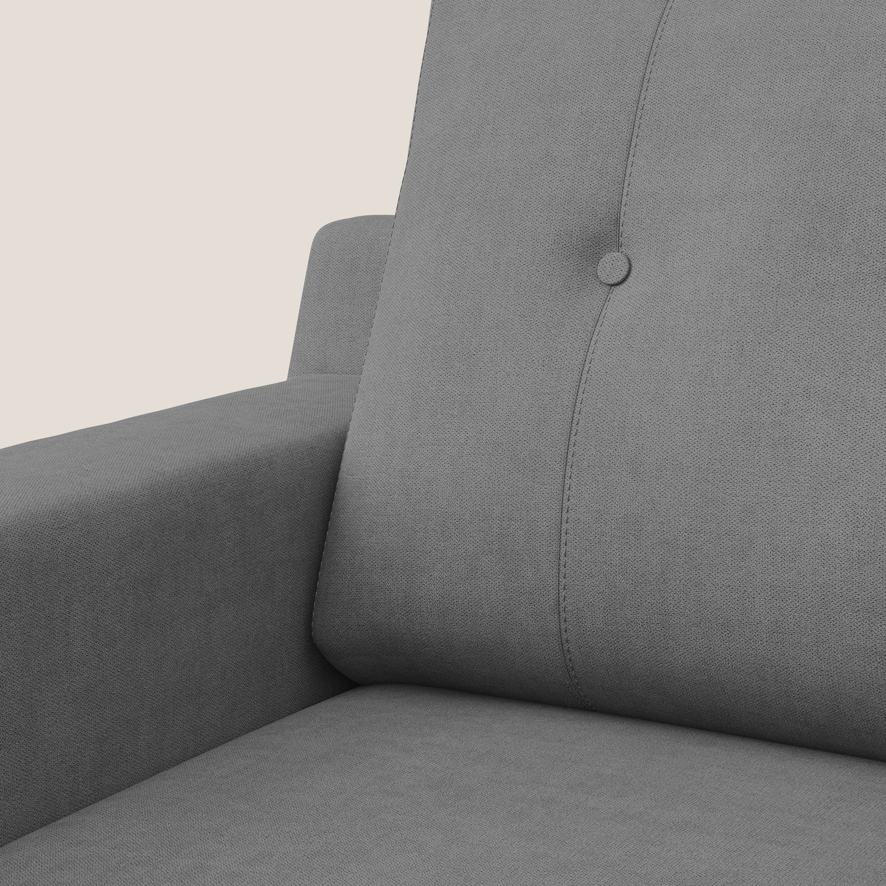 Danish poltroncina in tessuto morbido impermeabile T02 grigio - divani.store