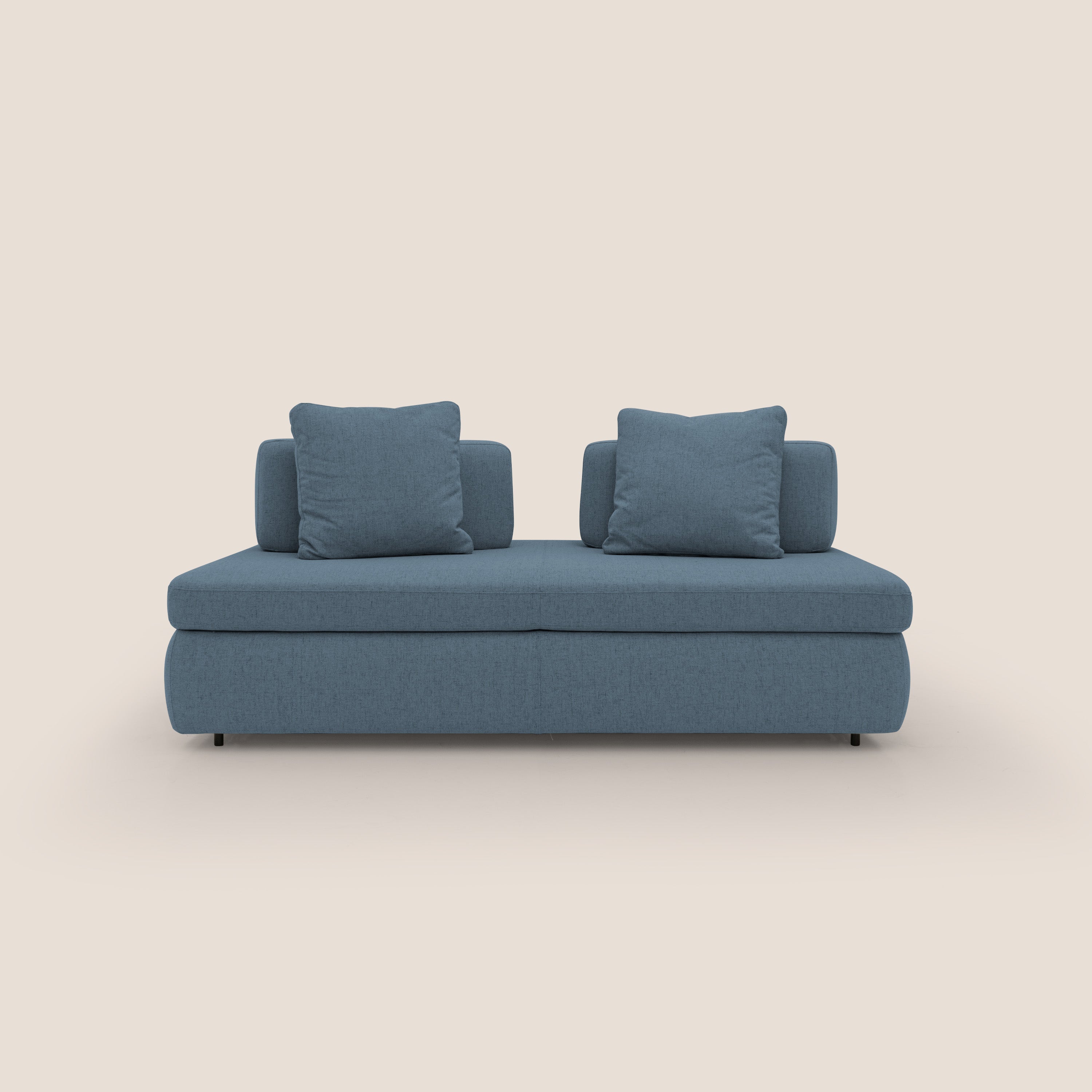 Gransasso Divano letto matrimoniale dal DESIGN innovativo in tessuto impermeabile T03 blu - divani.store