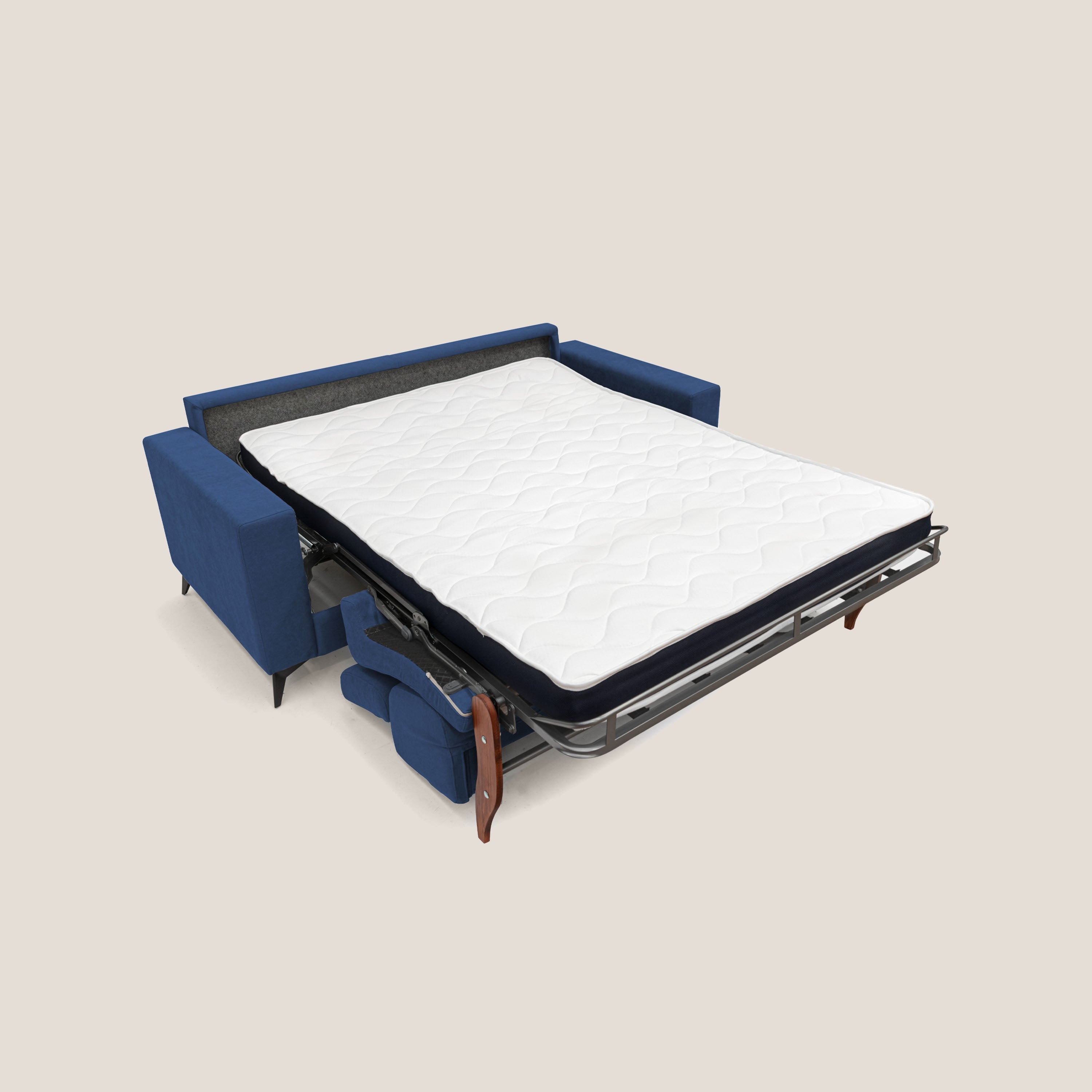 Pegaso divano letto con poggiatesta reclinabili e rivestimento T02 blu - divani.store