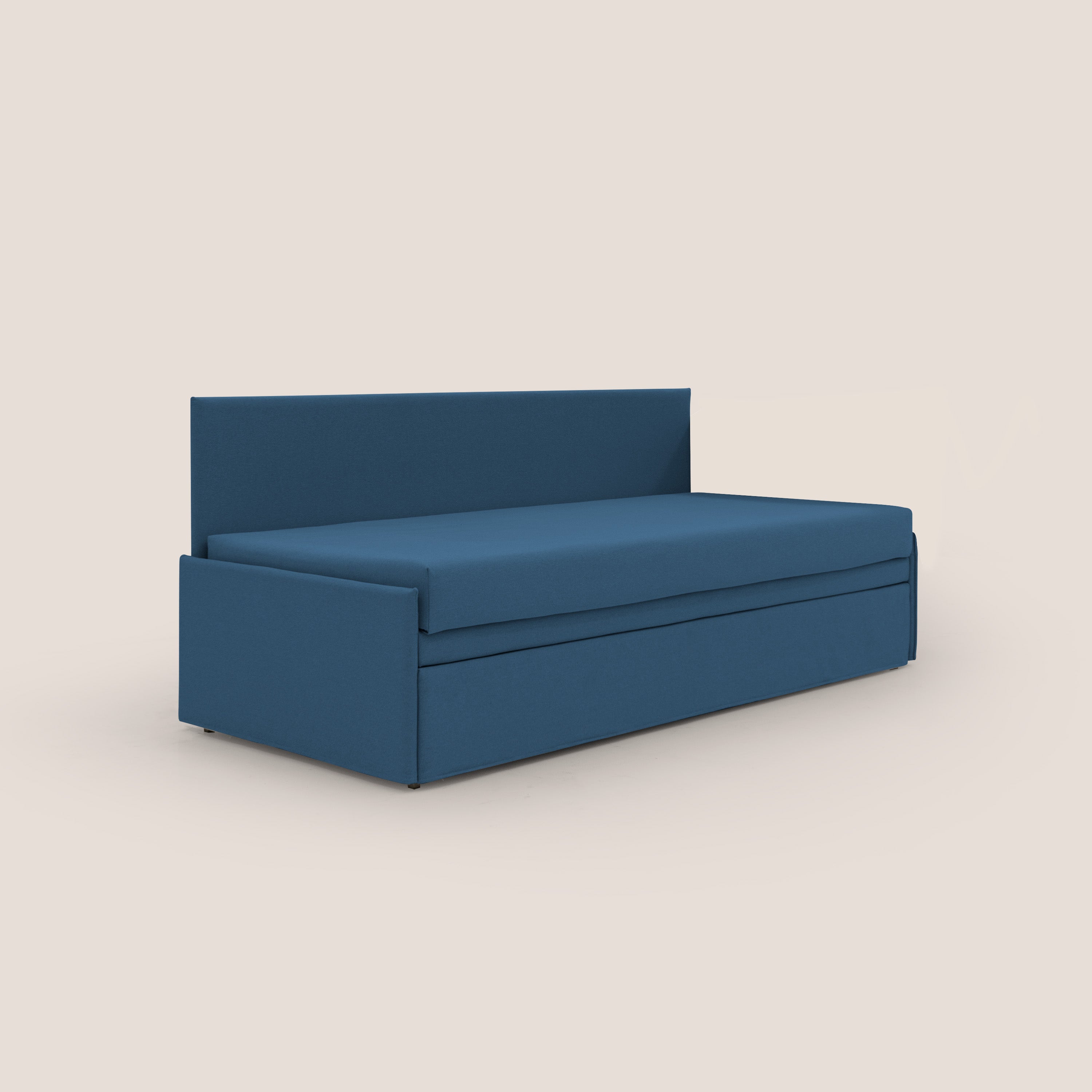 Naviglio Divano duplex con doppio letto in tessuto simil cotone impermeabile T13 blu - divani.store