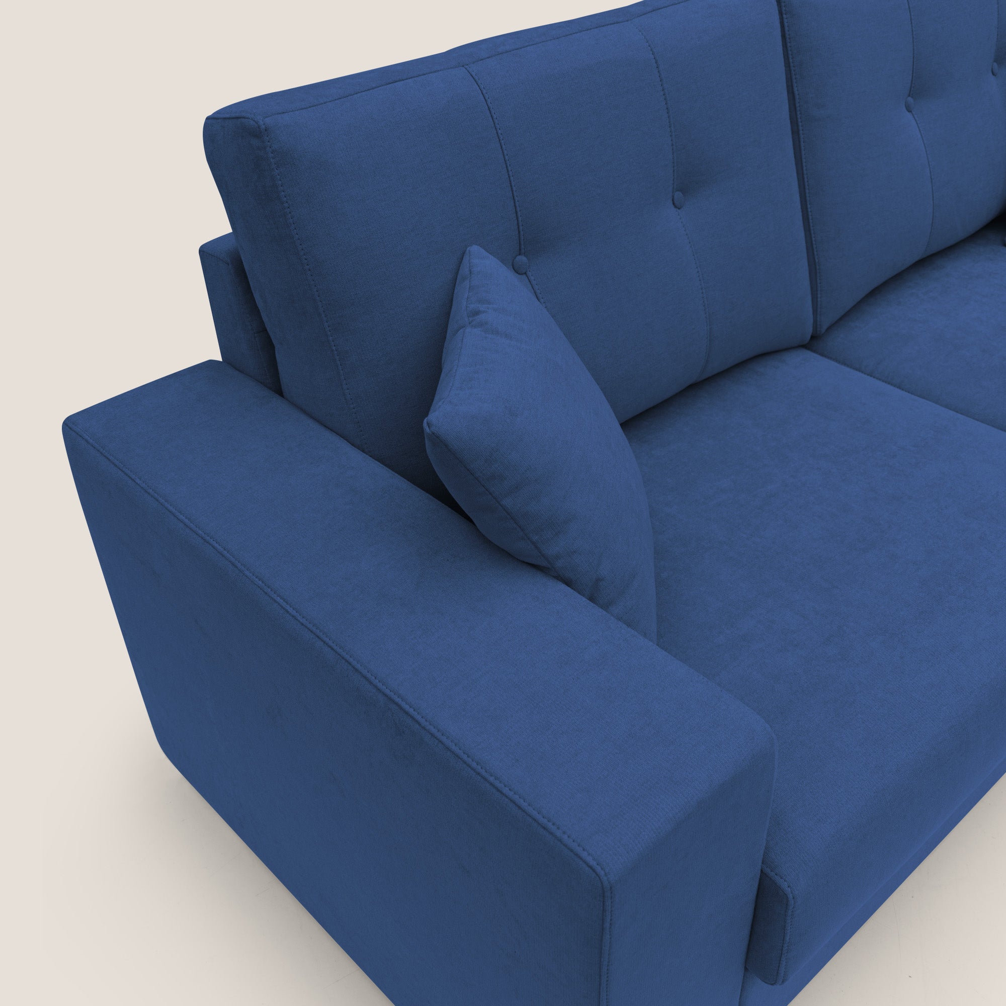 Giove divano in morbido tessuto impermeabile T02 blu - divani.store