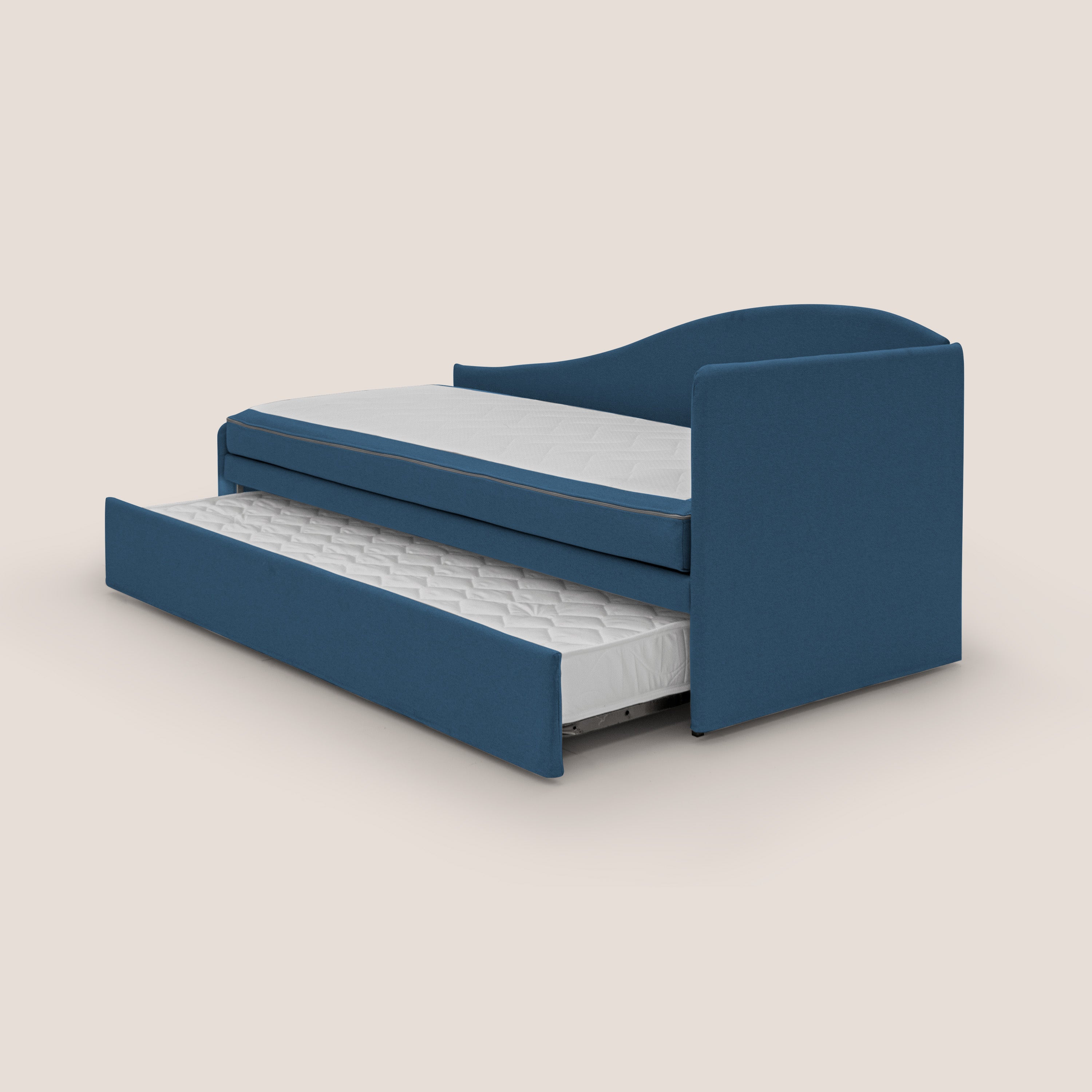 Nolo Divano duplex con doppio letto in tessuto simil cotone impermeabile T13 blu - divani.store