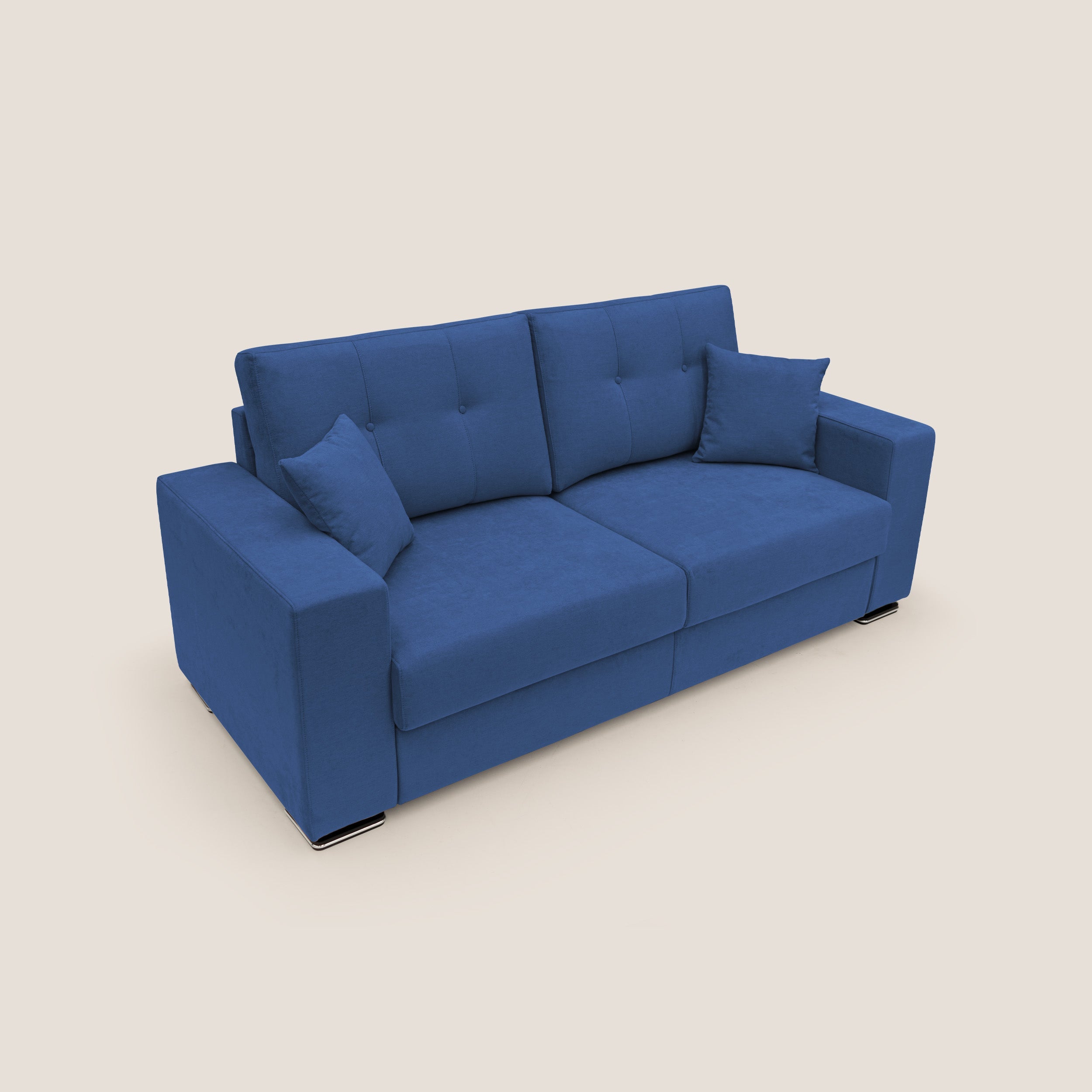 Giove divano in morbido tessuto impermeabile T02 blu - divani.store