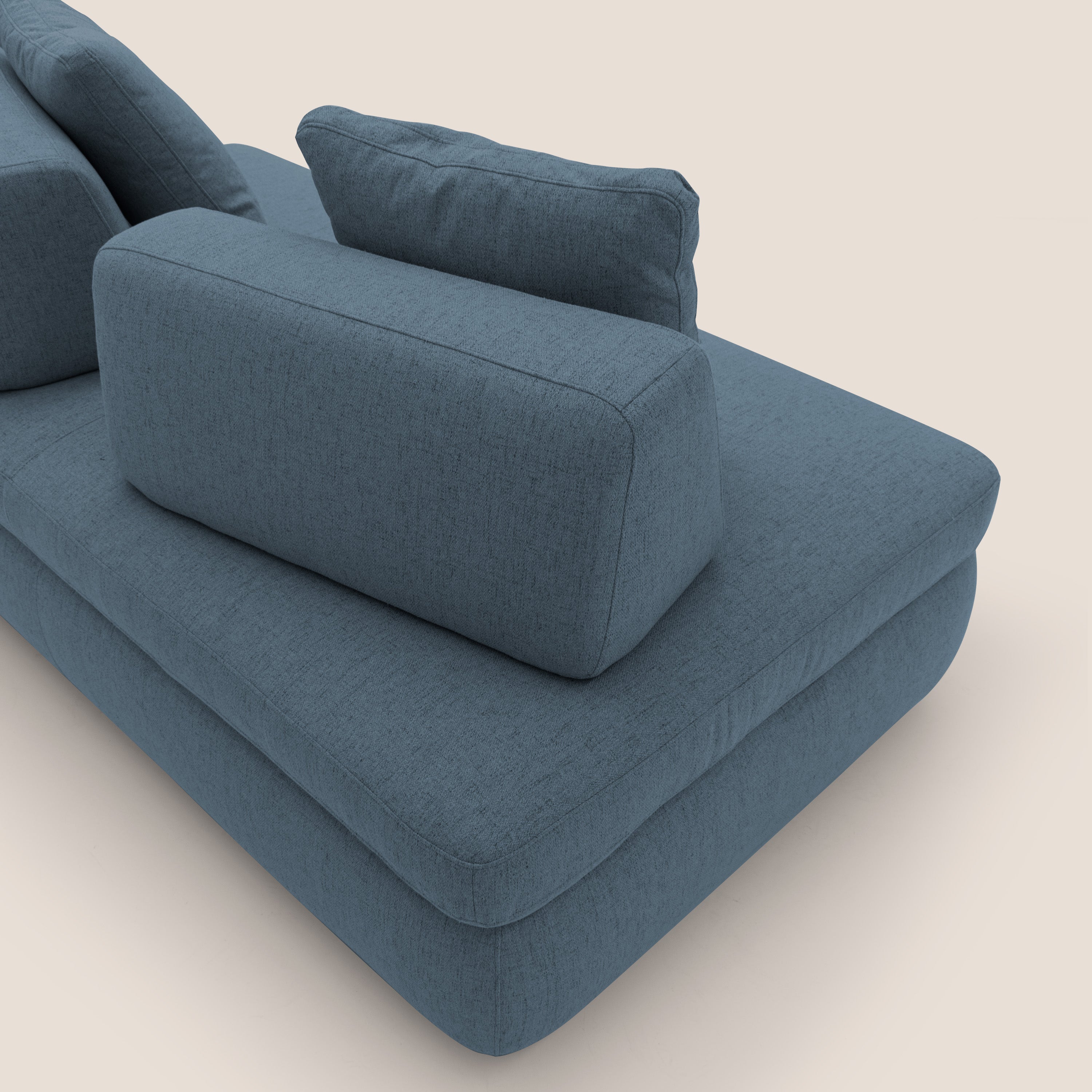 Gransasso Divano letto matrimoniale dal DESIGN innovativo in tessuto impermeabile T03 blu - divani.store