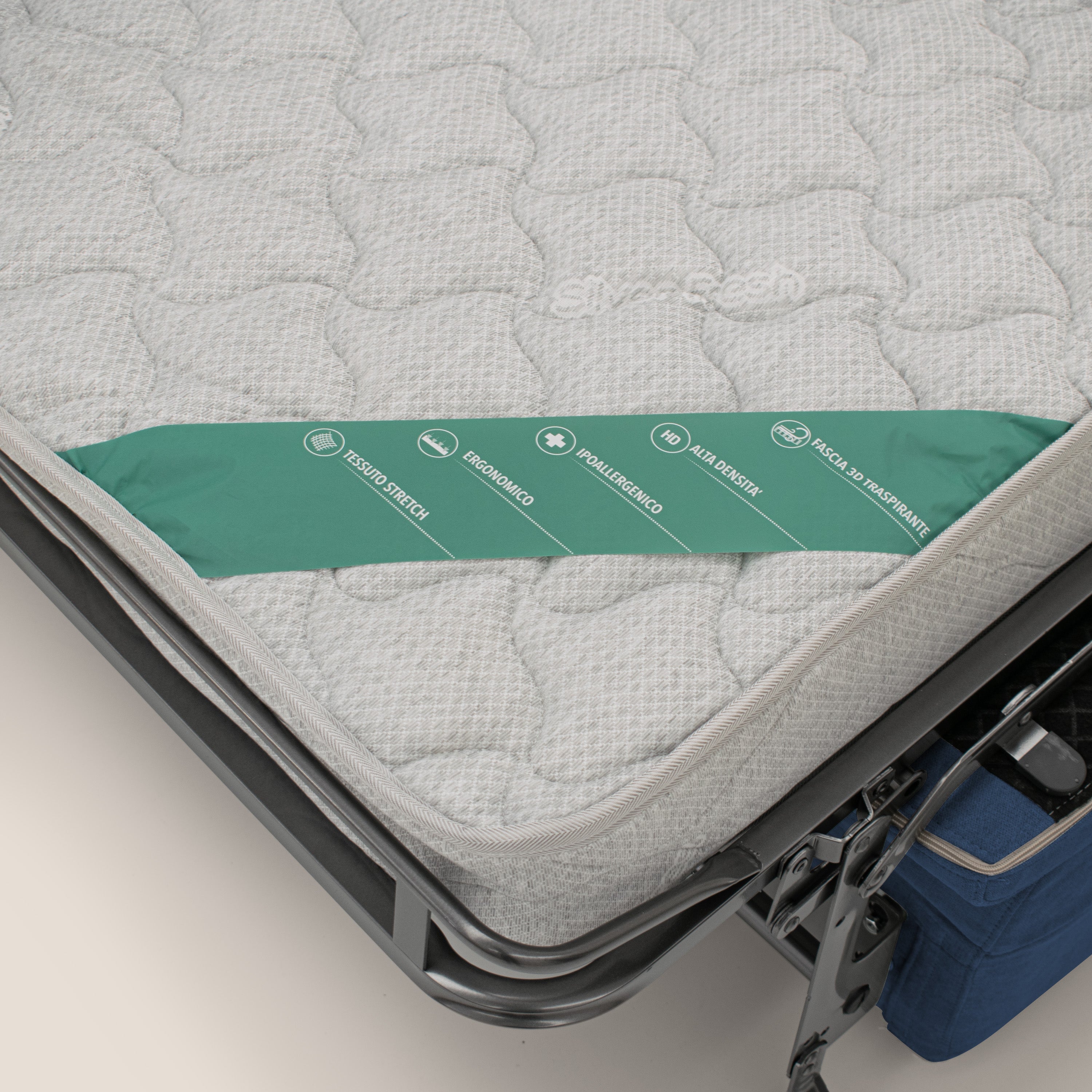 Bjorn divano letto sfoderabile con materasso H18 cm e poggiatesta reclinabili in tessuto impermeabile T02 blu - divani.store