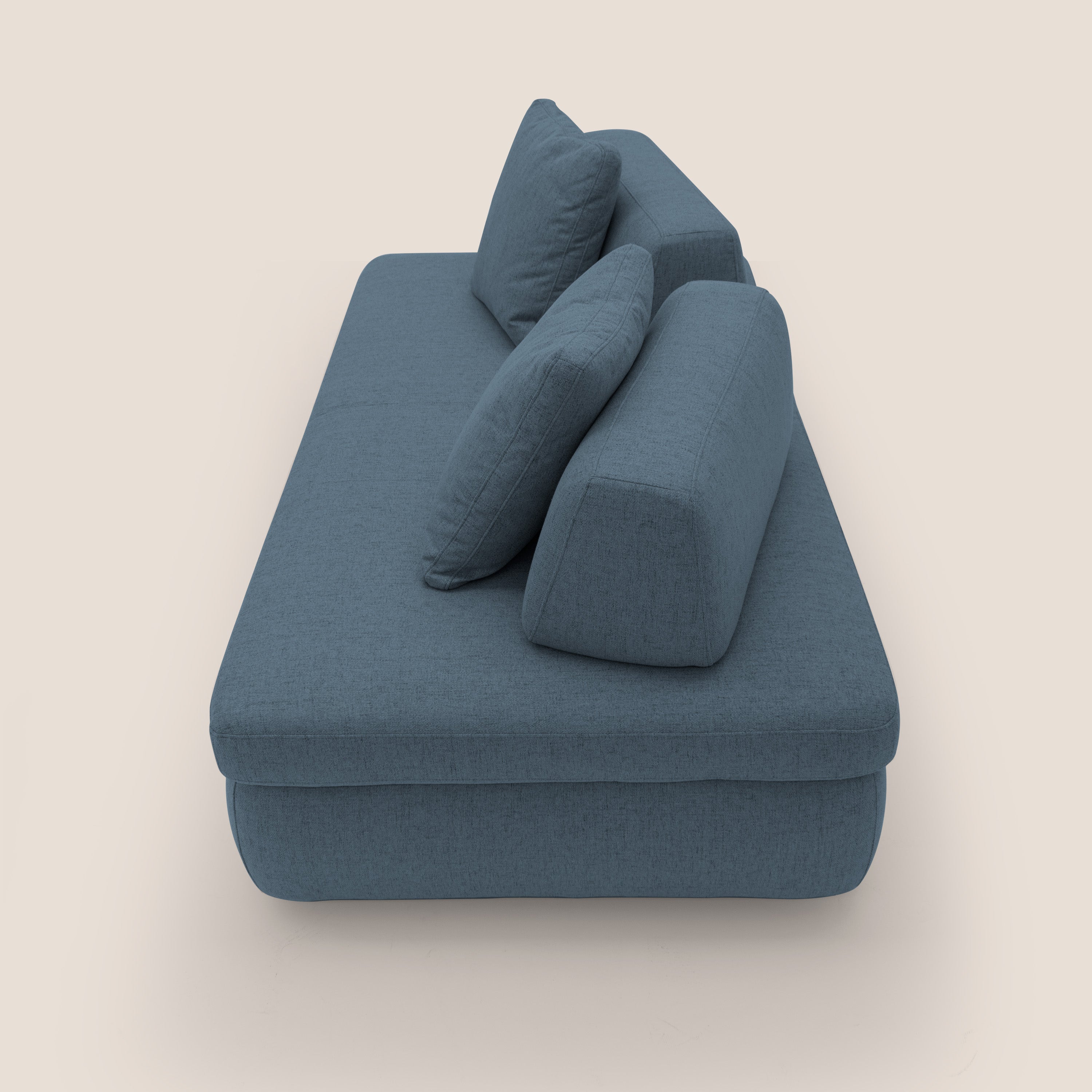 Gransasso Divano letto matrimoniale dal DESIGN innovativo in tessuto impermeabile T03 blu - divani.store