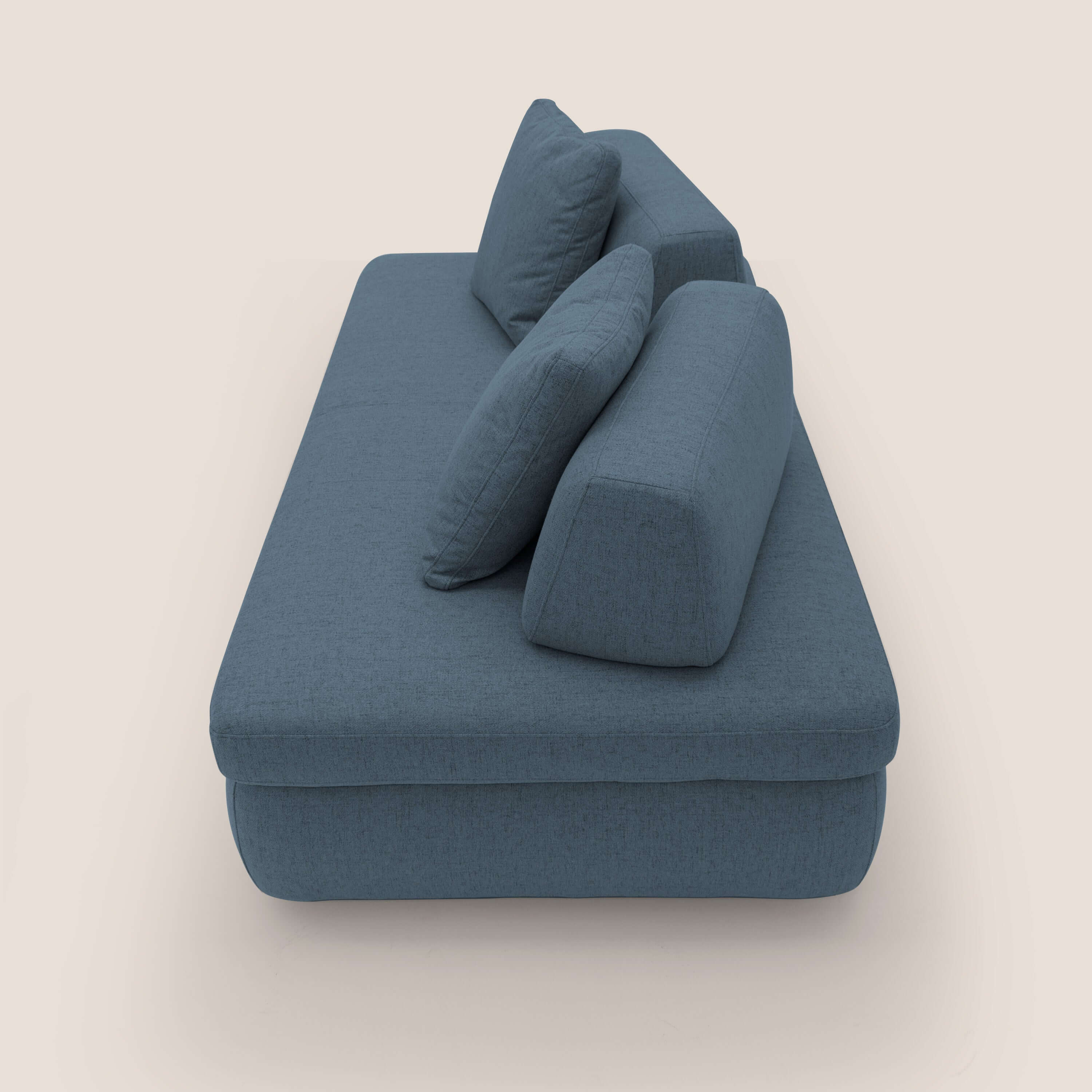 Gransasso Divano letto matrimoniale dal DESIGN innovativo in tessuto impermeabile T03 blu - divani.store