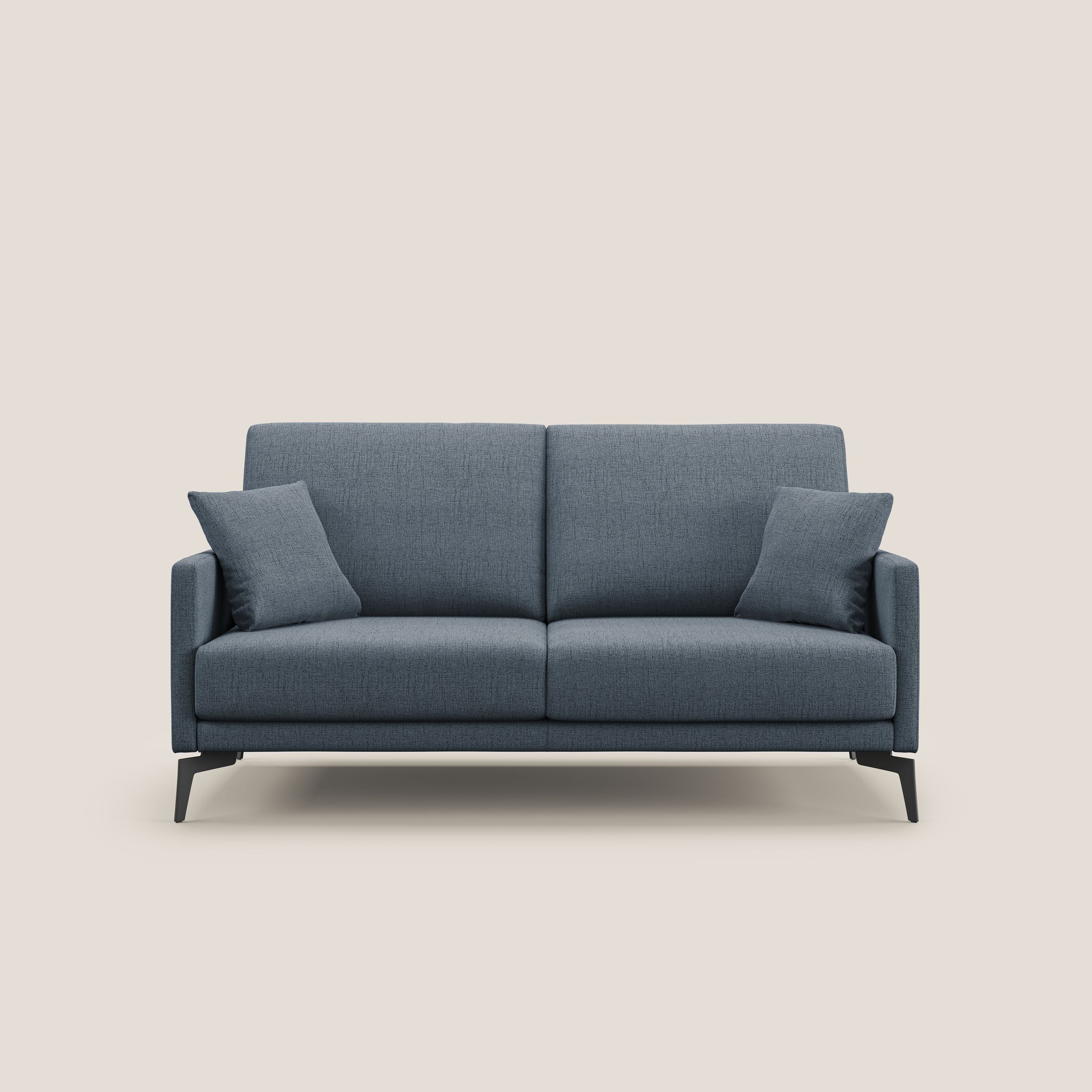 Saturno divano moderno in tessuto morbido impermeabile T03 blu - divani.store