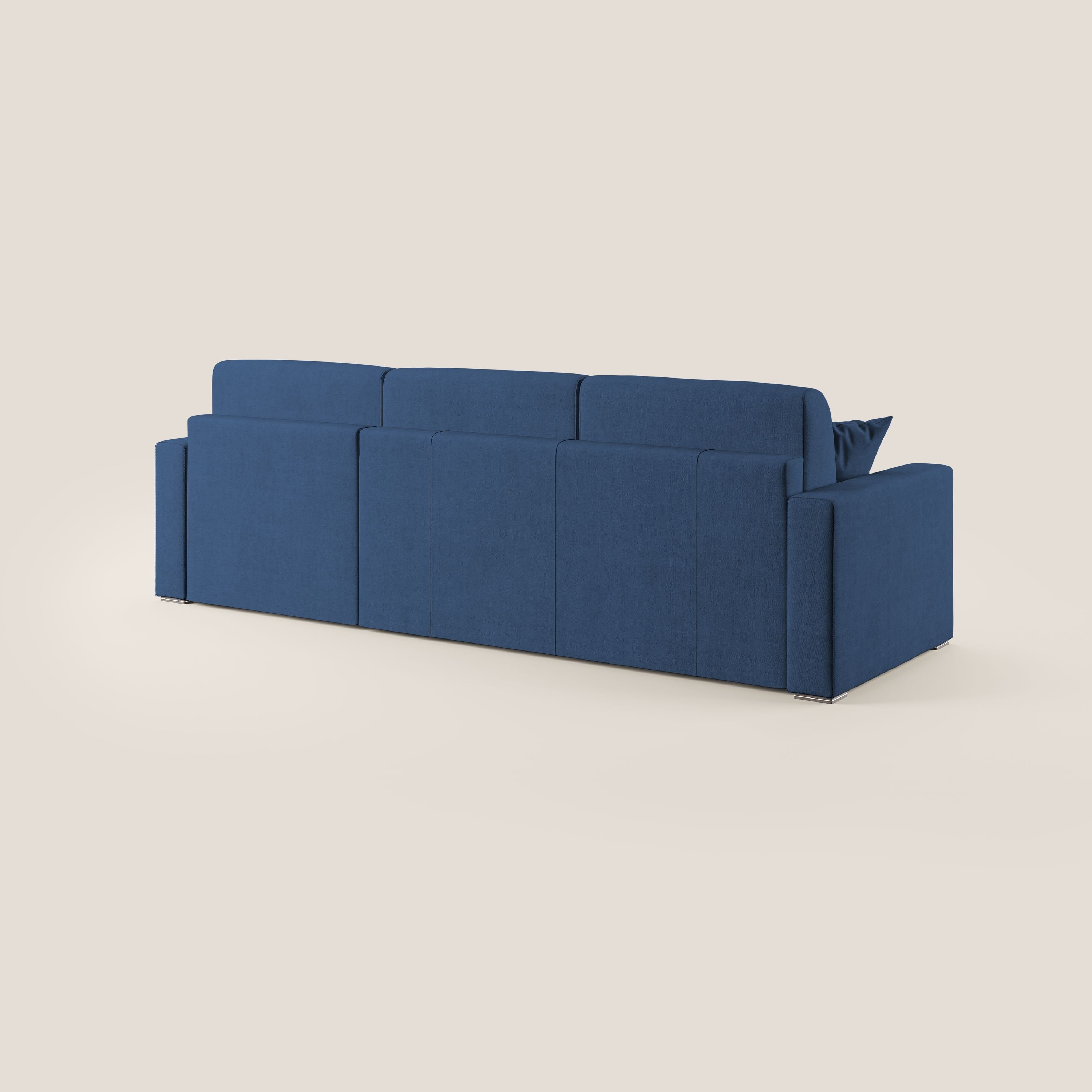 Best Divano letto angolare in tessuto impermeabile T02 blu - divani.store