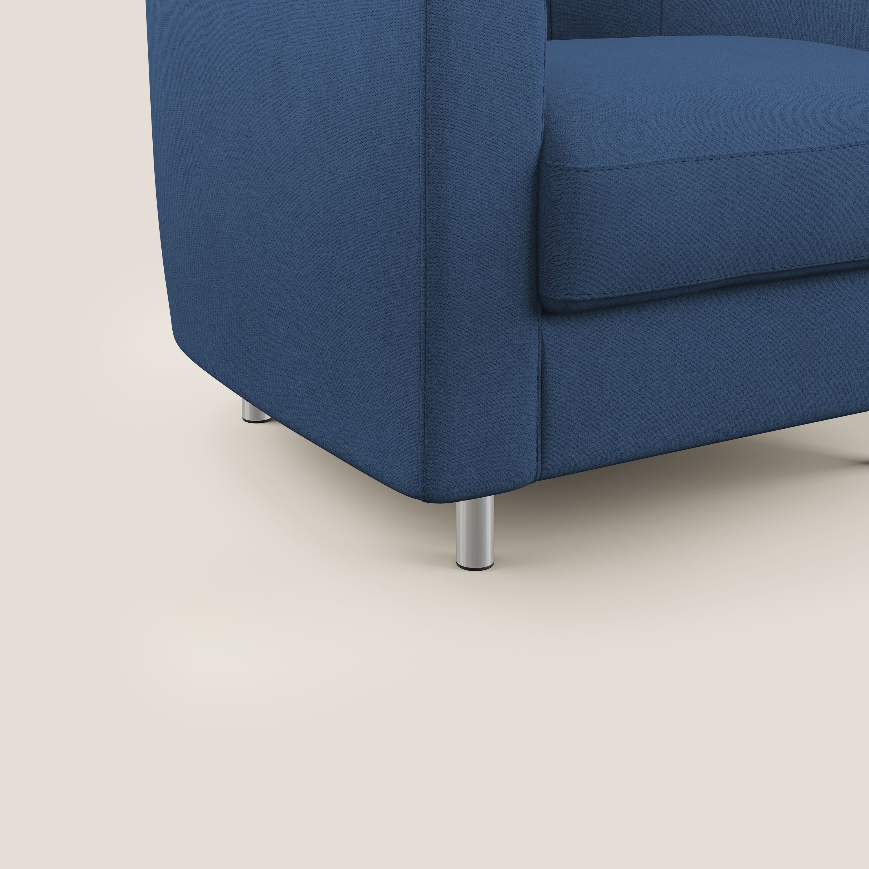 Sally Poltroncina in tessuto morbido impermeabile T02 blu - divani.store