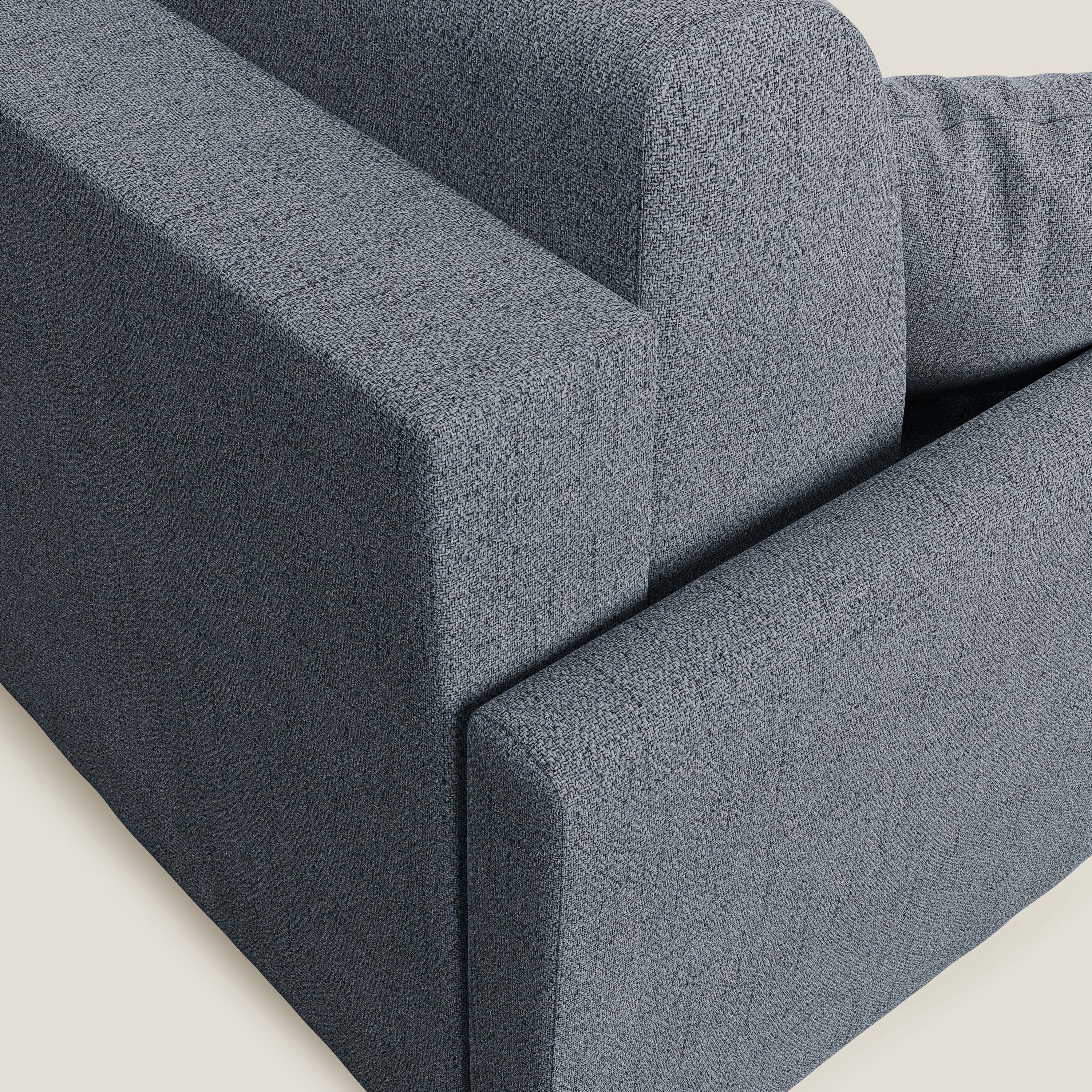 Edgar divano letto angolare in tessuto felis impermeabile T03 blu - divani.store