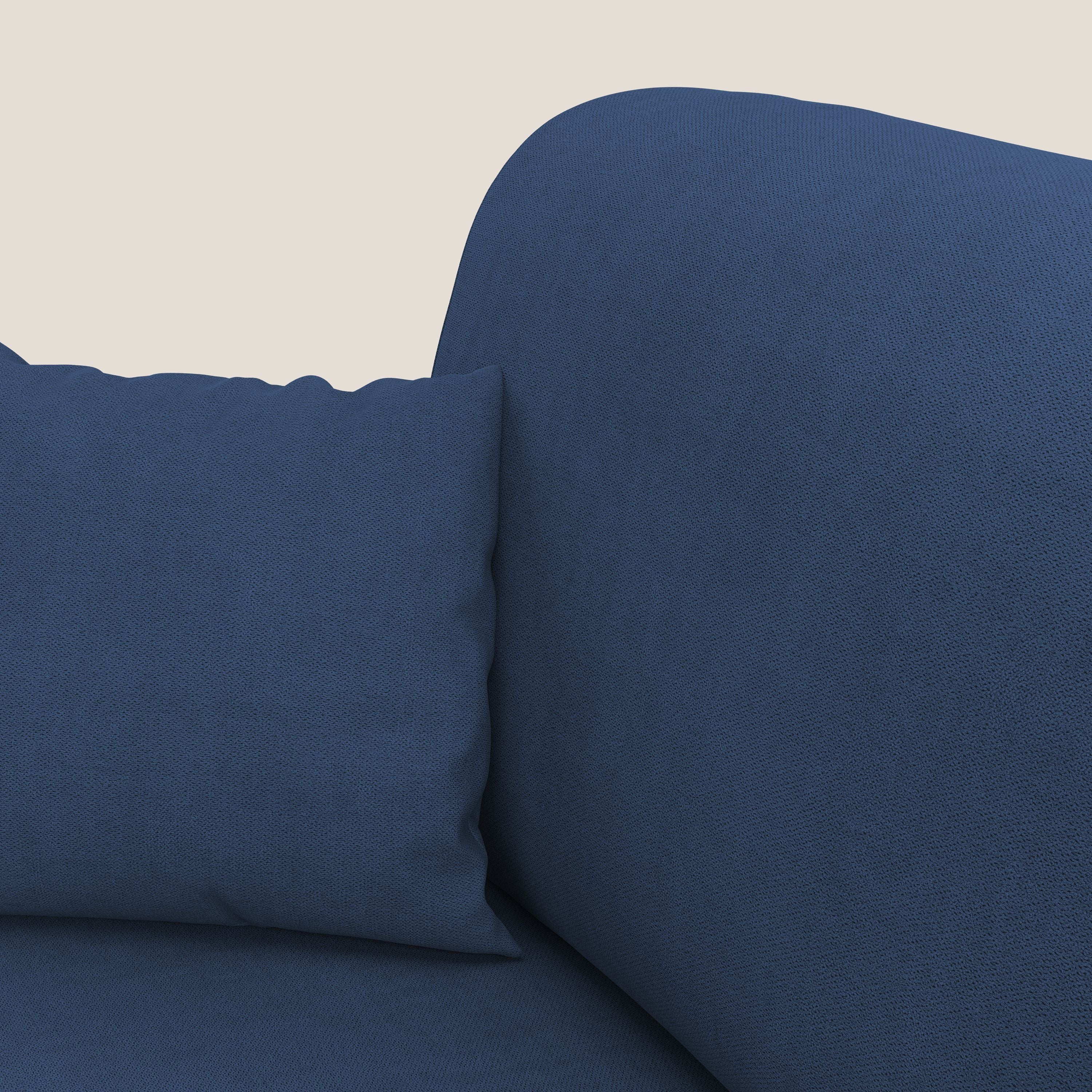 Kafka divano letto matrimoniale in morbido tessuto impermeabile T02 blu - divani.store