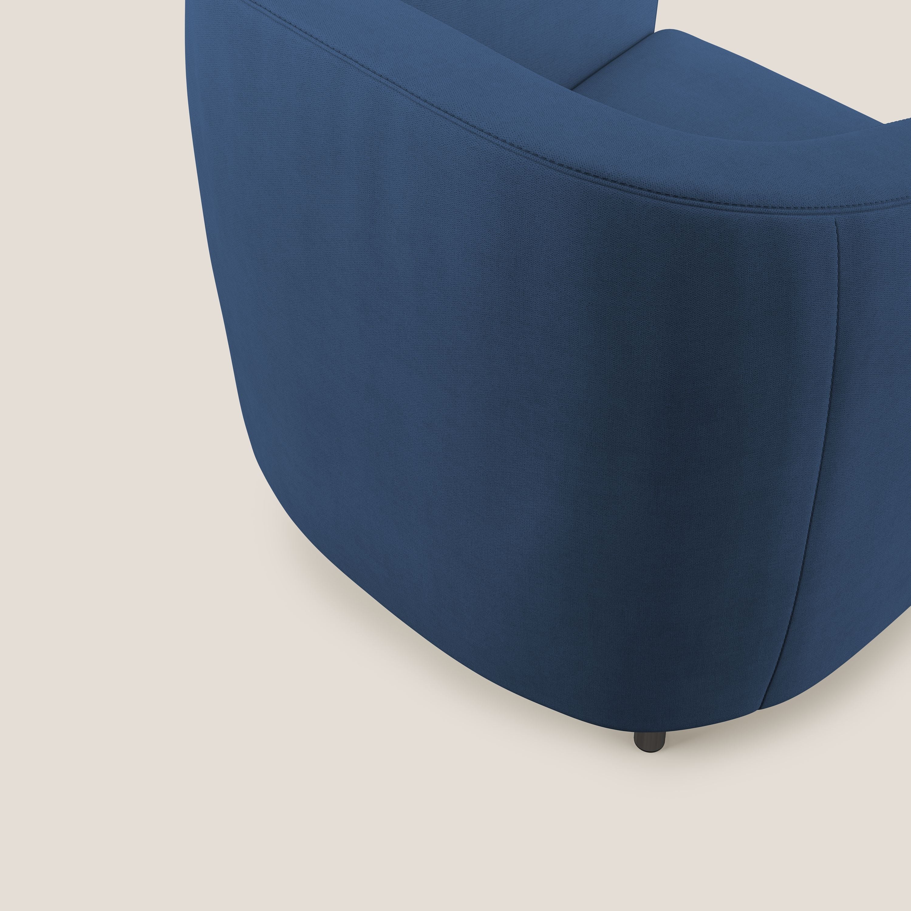 Pandora Poltroncina in tessuto morbido impermeabile T02 blu - divani.store