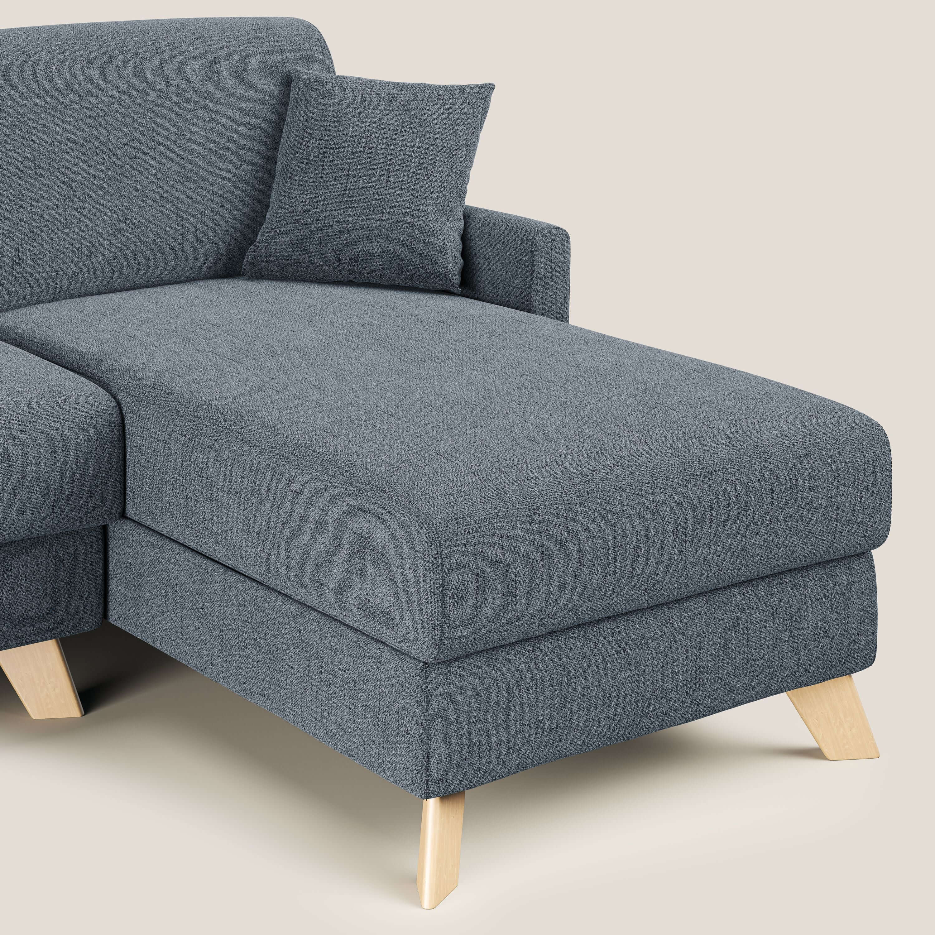 Edgar divano letto angolare in tessuto felis impermeabile T03 blu - divani.store