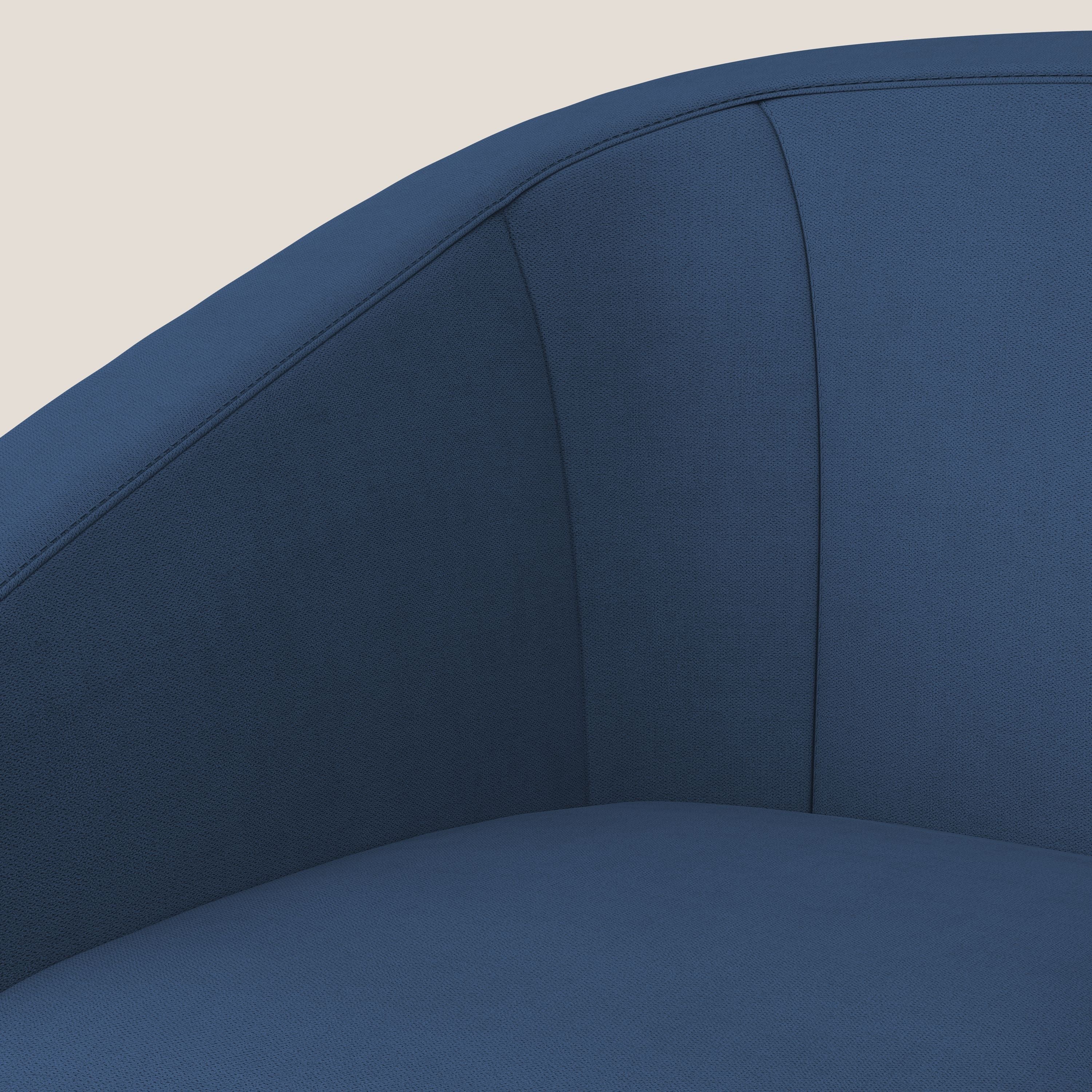 Sally Poltroncina in tessuto morbido impermeabile T02 blu - divani.store