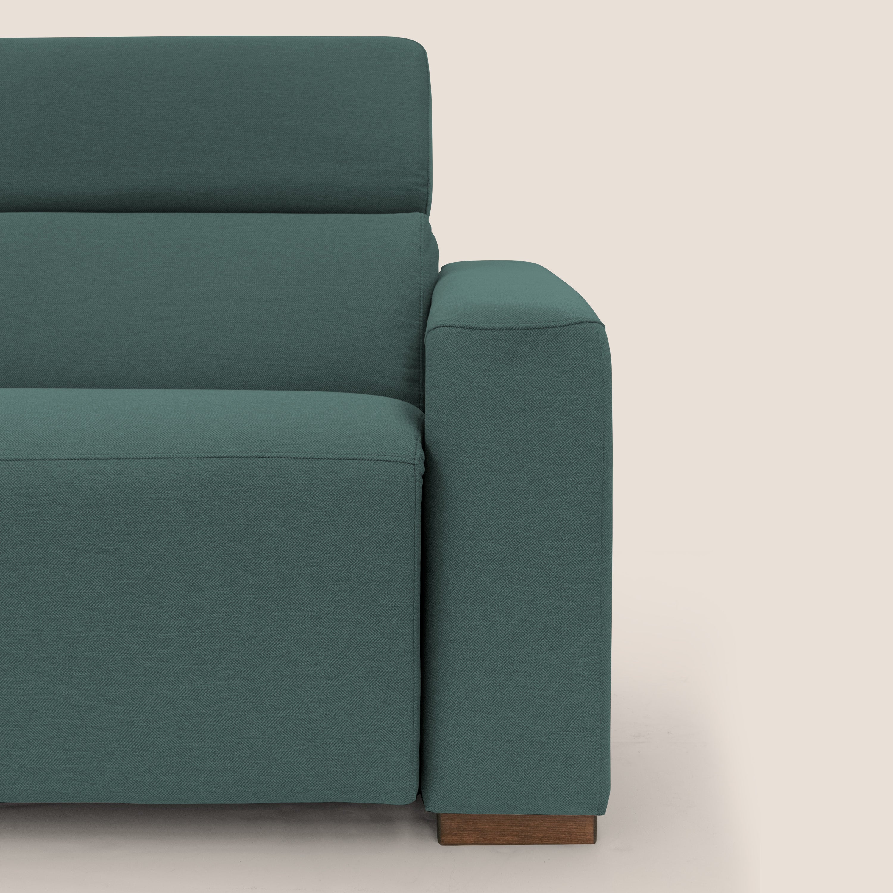Poseidon divano letto + relax elettrico in tessuto smacchiabile impermeabile T05 verde - divani.store