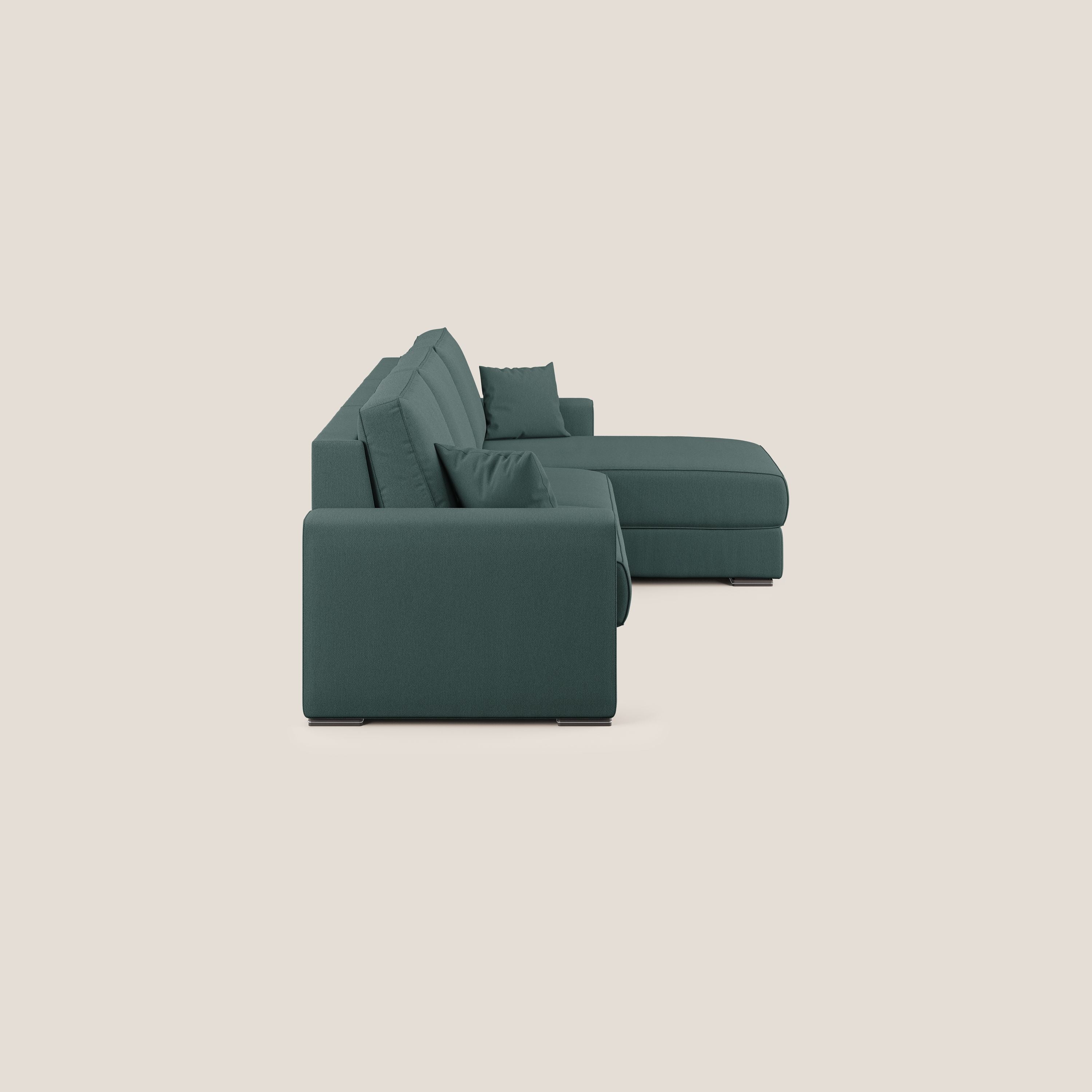 Dream Divano letto angolare in tessuto smacchiabile T05 verde - divani.store