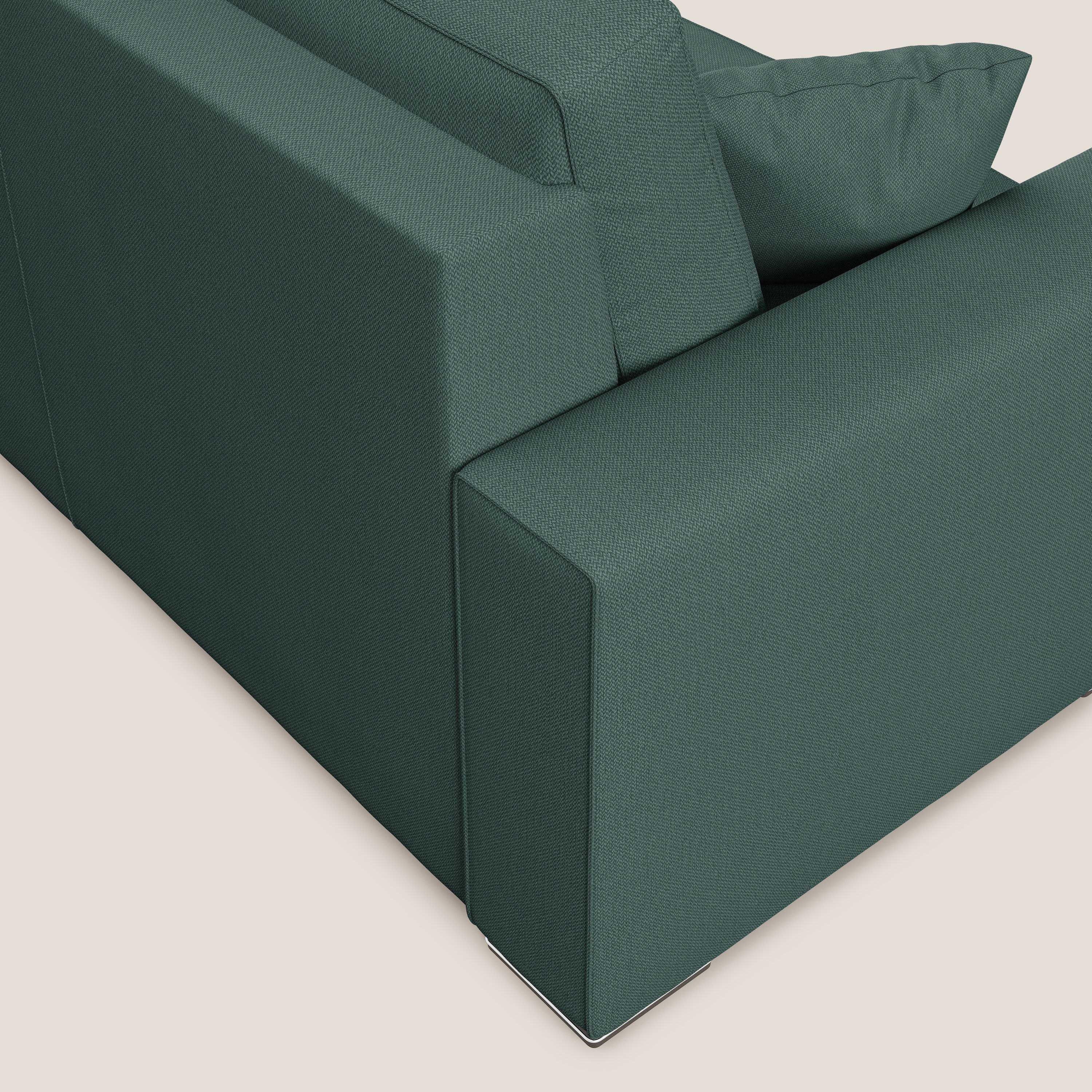 Dream Divano letto moderno dai morbidi cuscini in tessuto smacchiabile T05 verde - divani.store