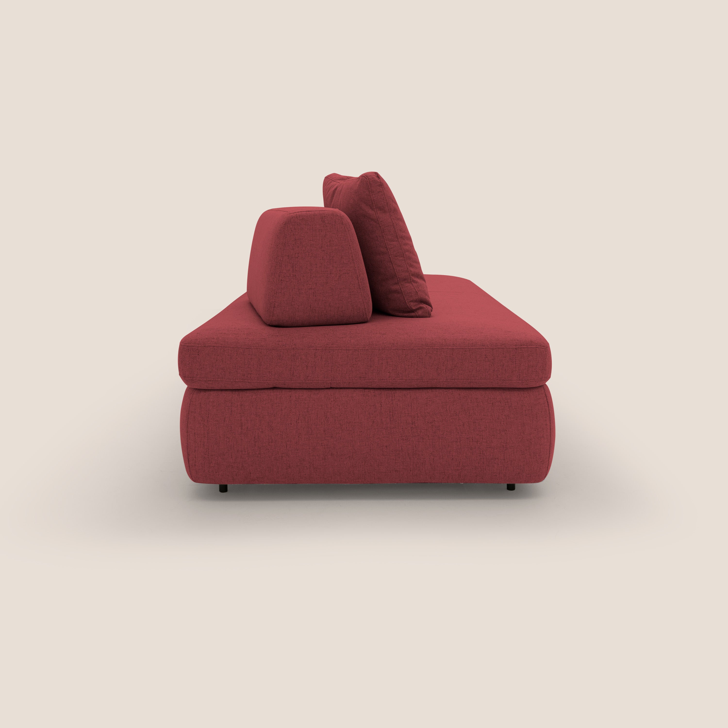 Gransasso Divano letto matrimoniale dal DESIGN innovativo in tessuto impermeabile T03 rosso - divani.store