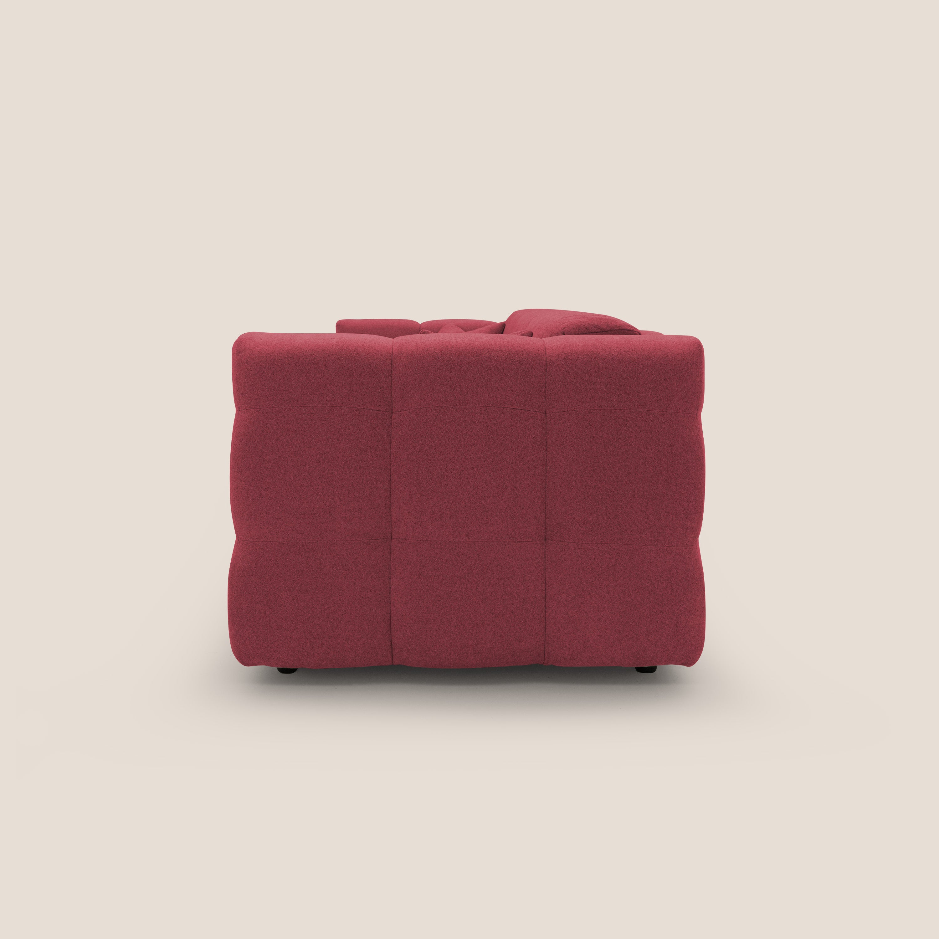 Tender Divano letto matrimoniale dal design innovativo in tessuto bouclet impermeabile T07 rosso - divani.store