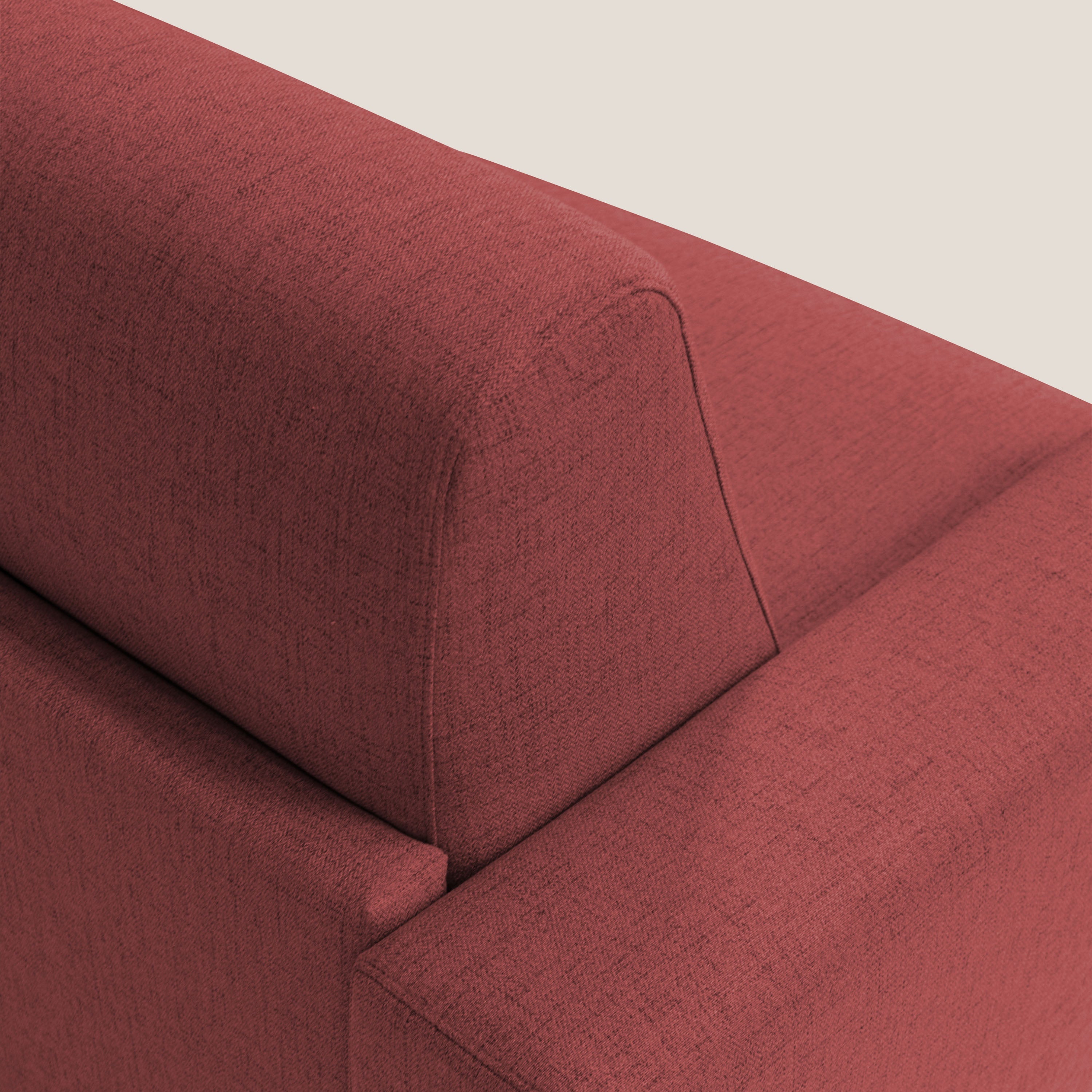 Nixon Divano letto matrimoniale con materasso 20 cm in tessuto impermeabile T03 rosso - divani.store